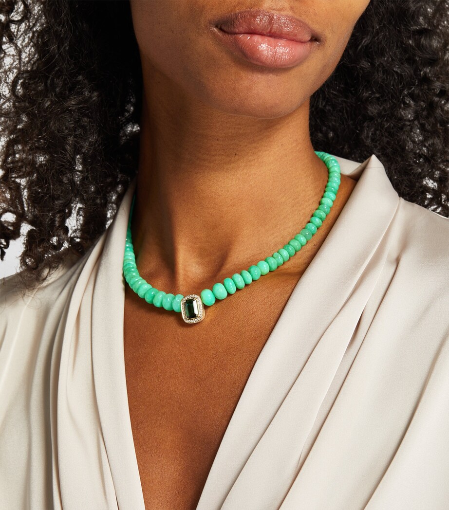 Jacquie Aiche Yellow Gold and Tourmaline Beaded Necklace Yellow Gold Image 4