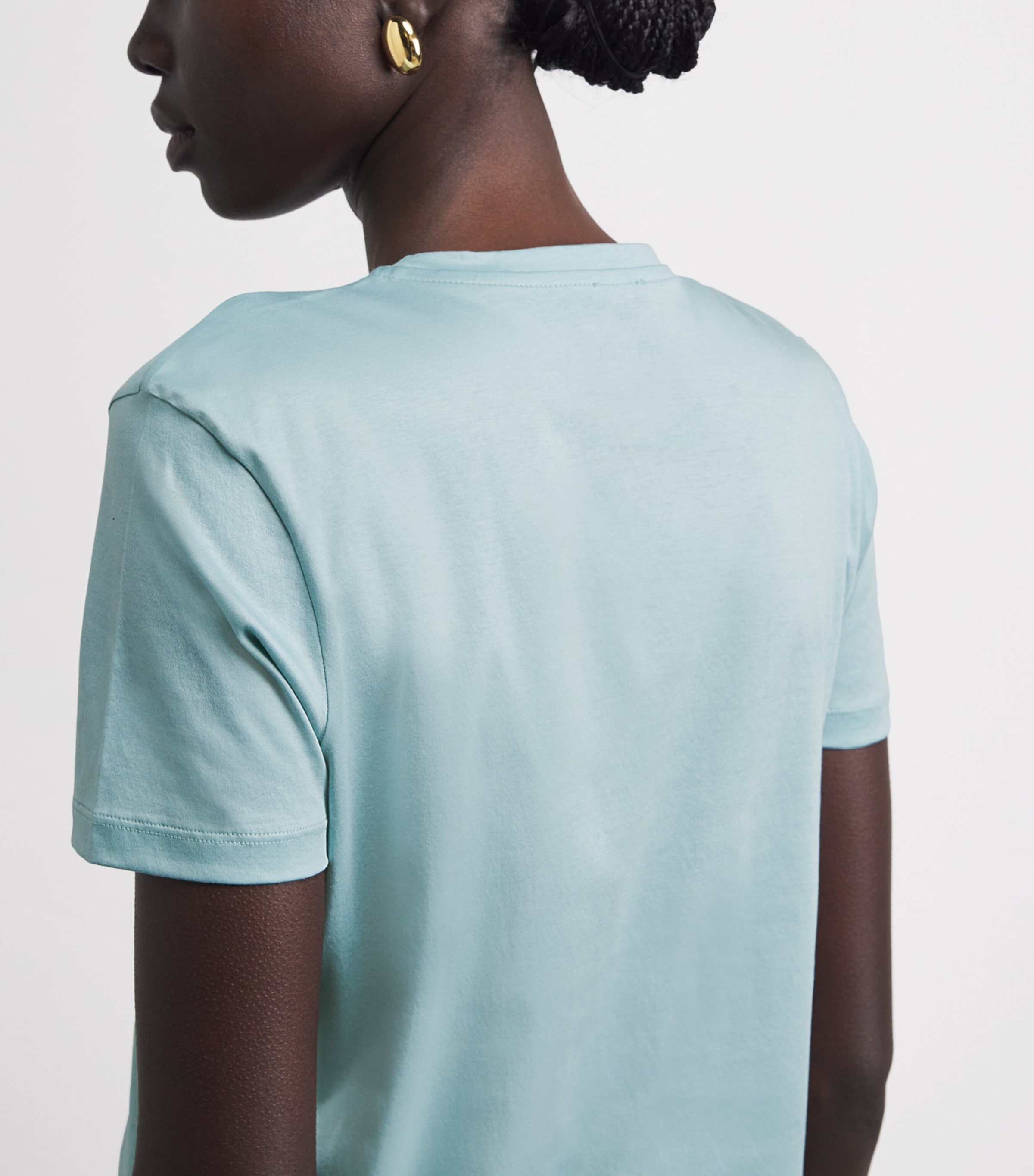 Joseph Womens Jersey Livia T-Shirt Chambray Image 3