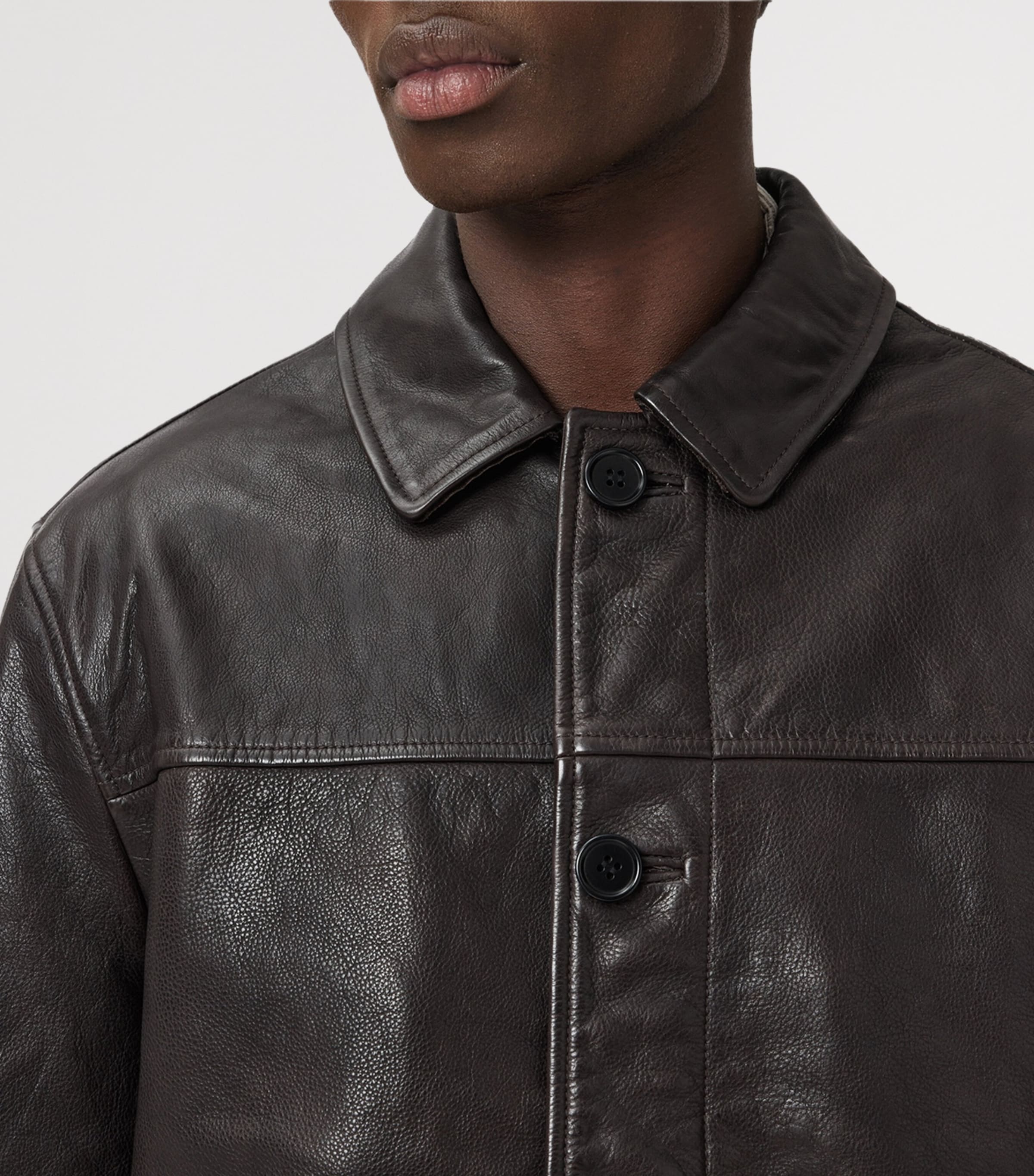 Leather Nates Jacket TRAIL BROWN Image 7