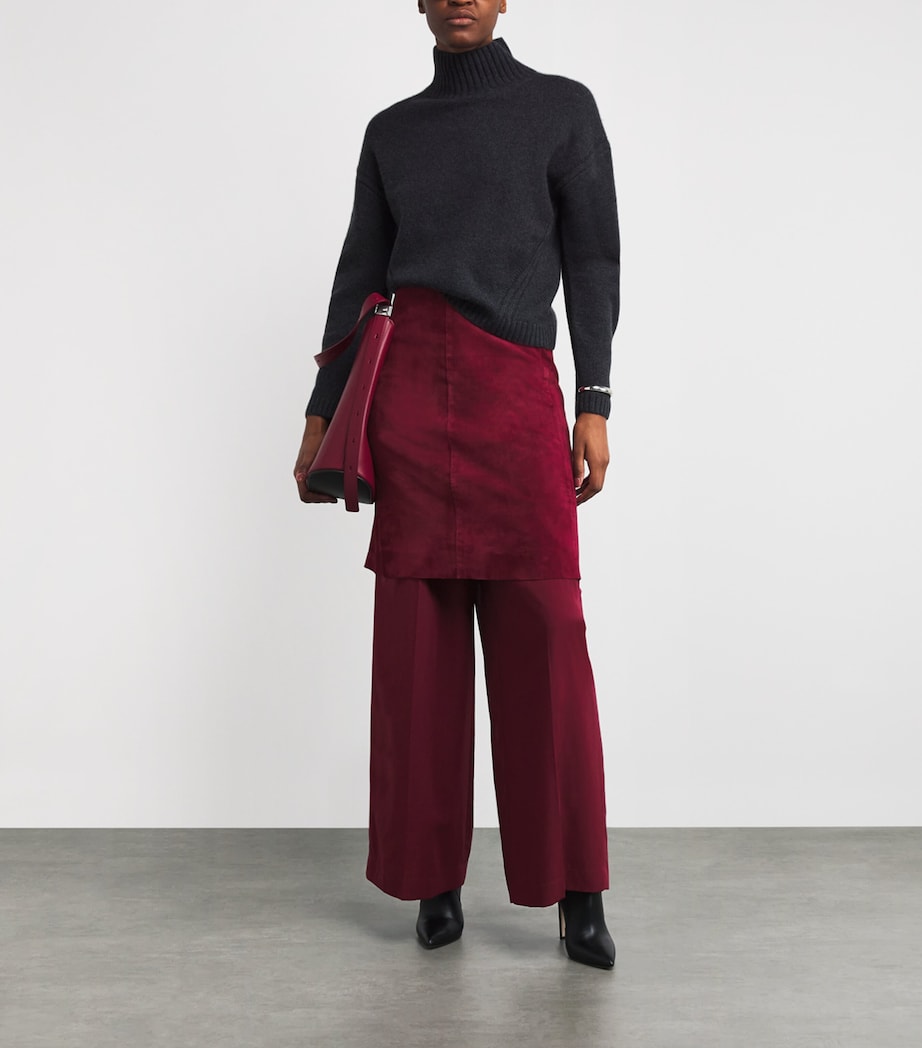 Suede Stretch Nicole Mini Skirt RUBY Image 2