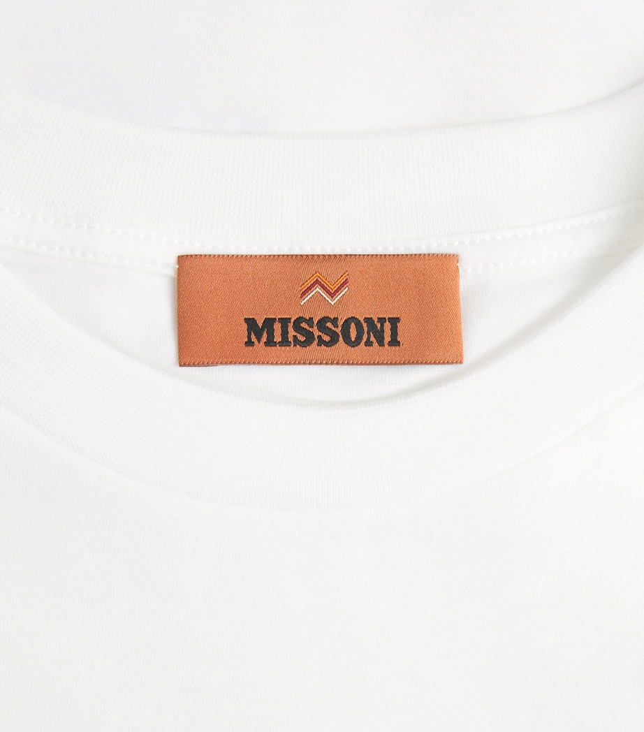 Missoni Womens Cotton Printed T-Shirt Prnt On Wt Bse Image 6