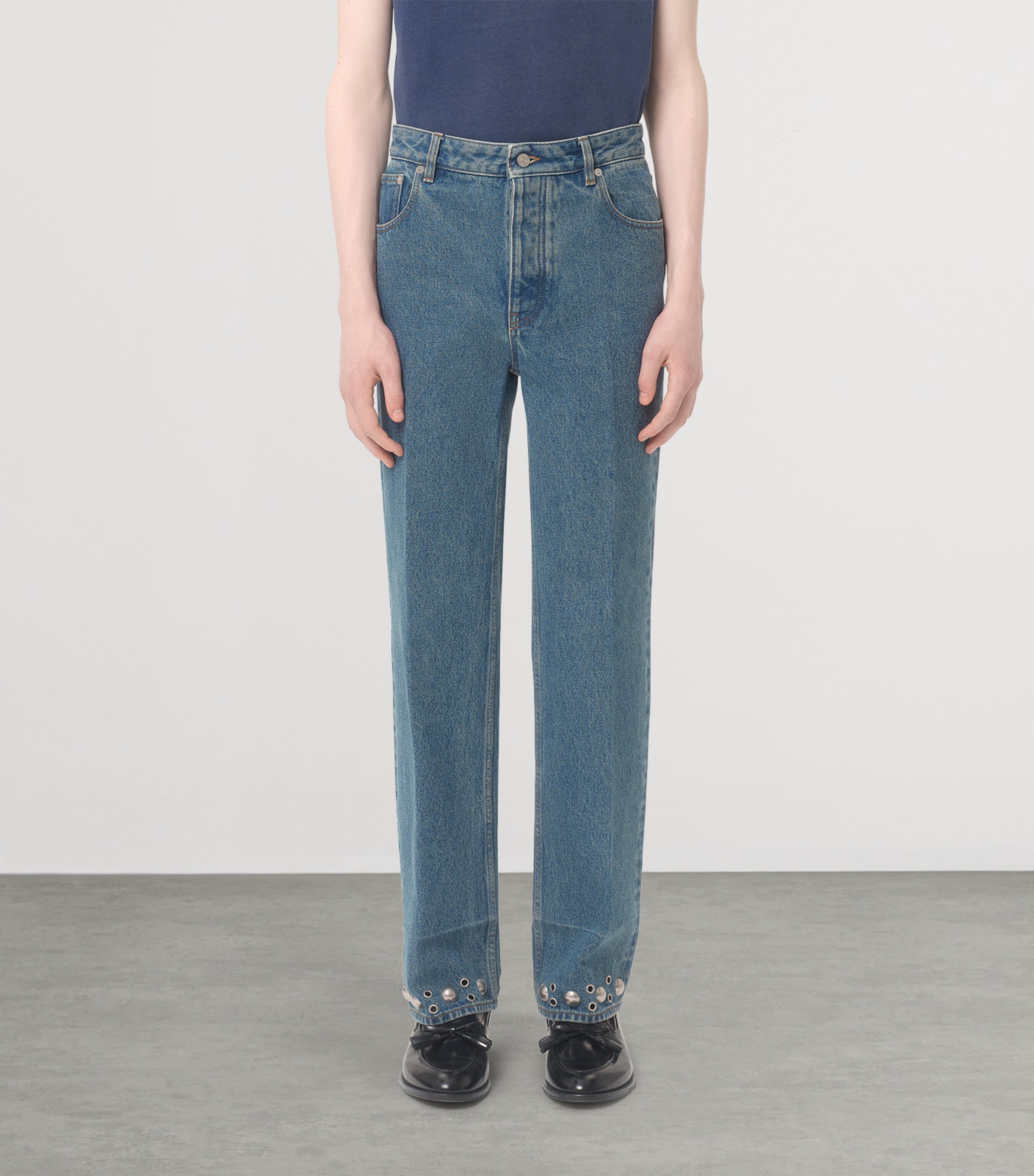 Rivulet-Detail Straight Jeans 558 Image 2