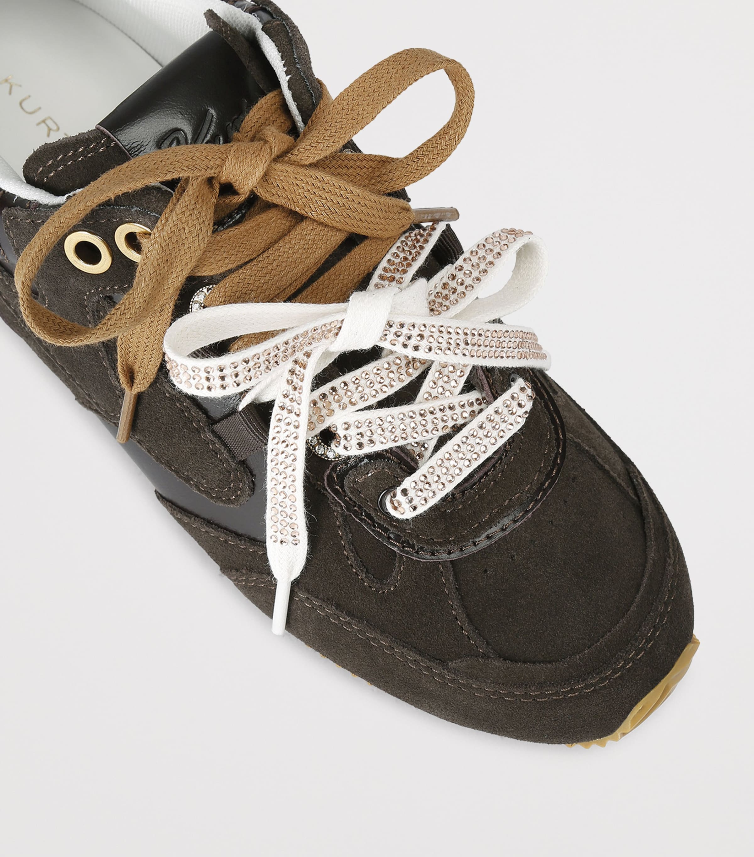Kurt Geiger London Suede Slim Runner Sneakers Brown/oth Image 2