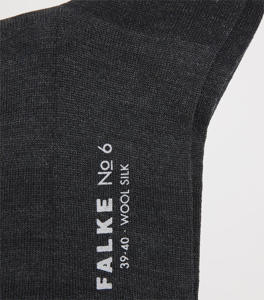 Falke Mens Wool-Silk-Blend No.6 Socks Anthramel Image 2