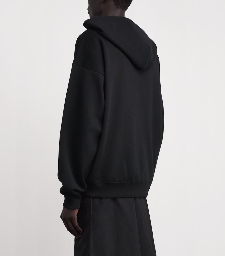 Fear Of God Mens Cotton-Blend Double-Knit Hoodie Black / Image 5