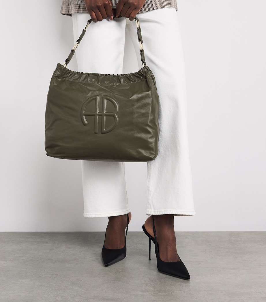 Leather Kate Tote Bag OLIVE Image 5