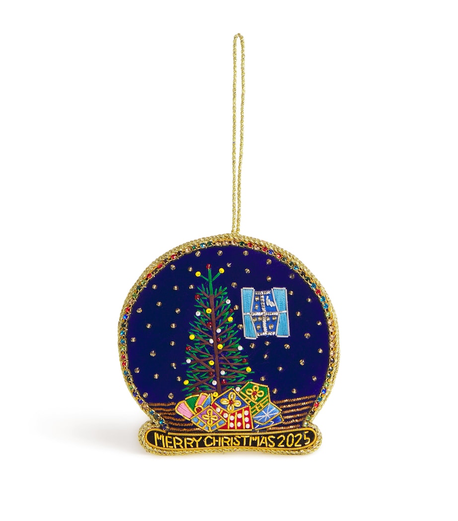 Christmas Eve Globe Tree Decoration WHITE Image 1