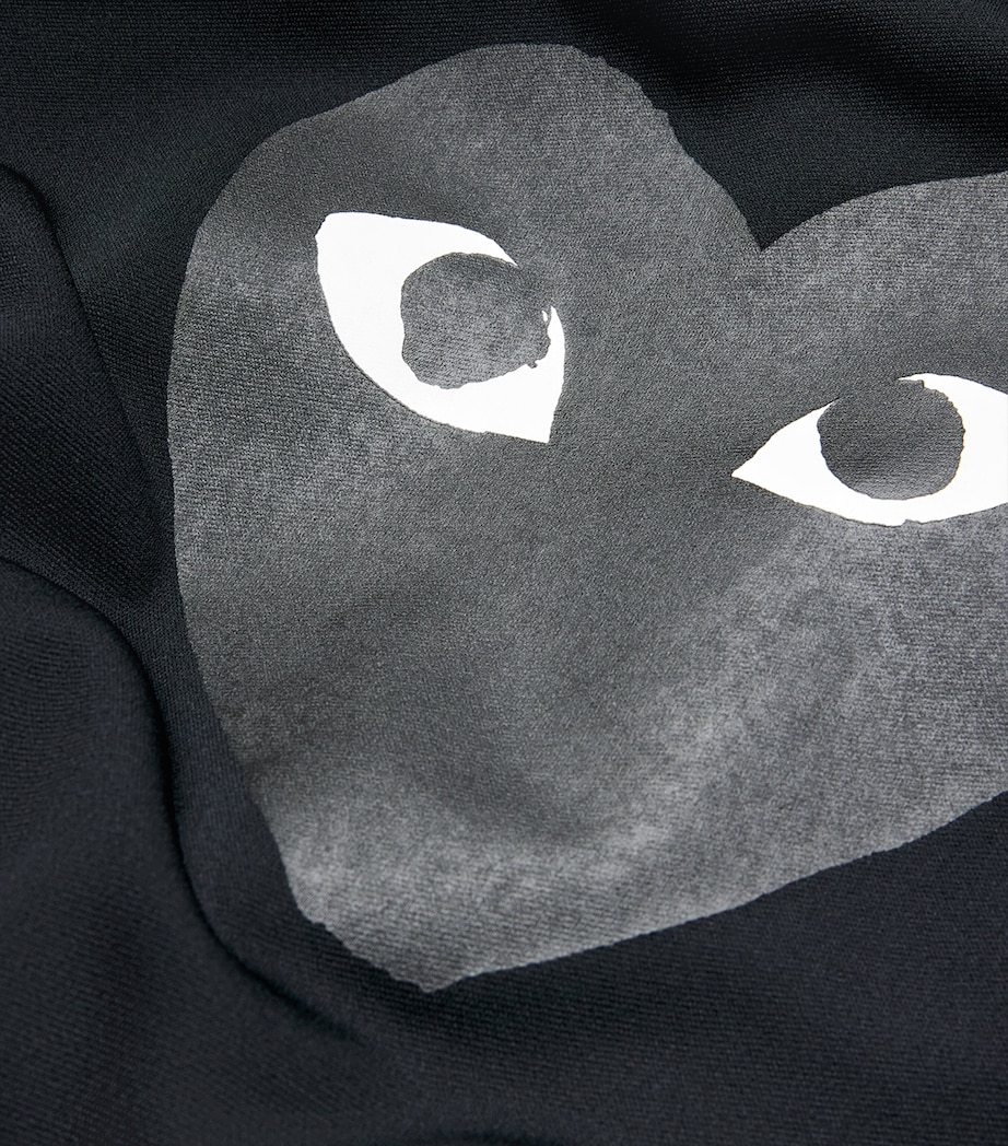 Zip-Up Heart Sweatshirt BLACK Image 5
