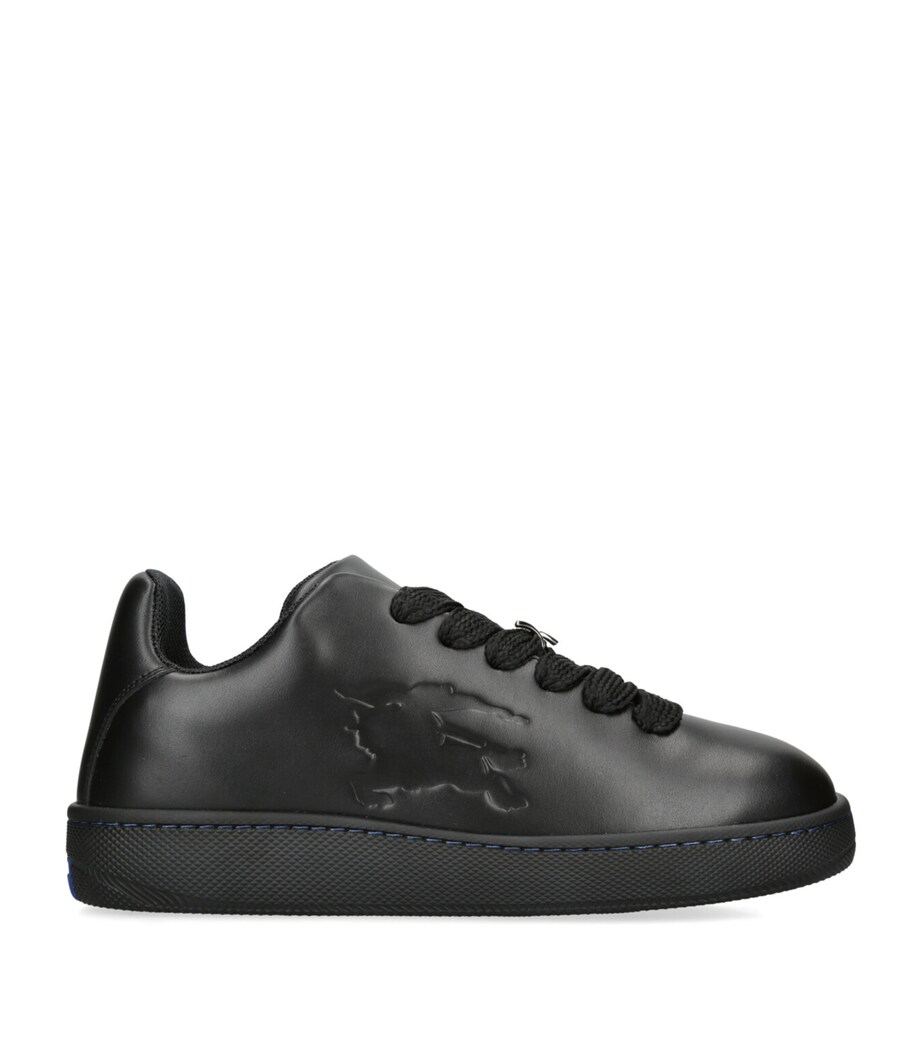 Leather Embossed Box Sneakers BLACK Image 1