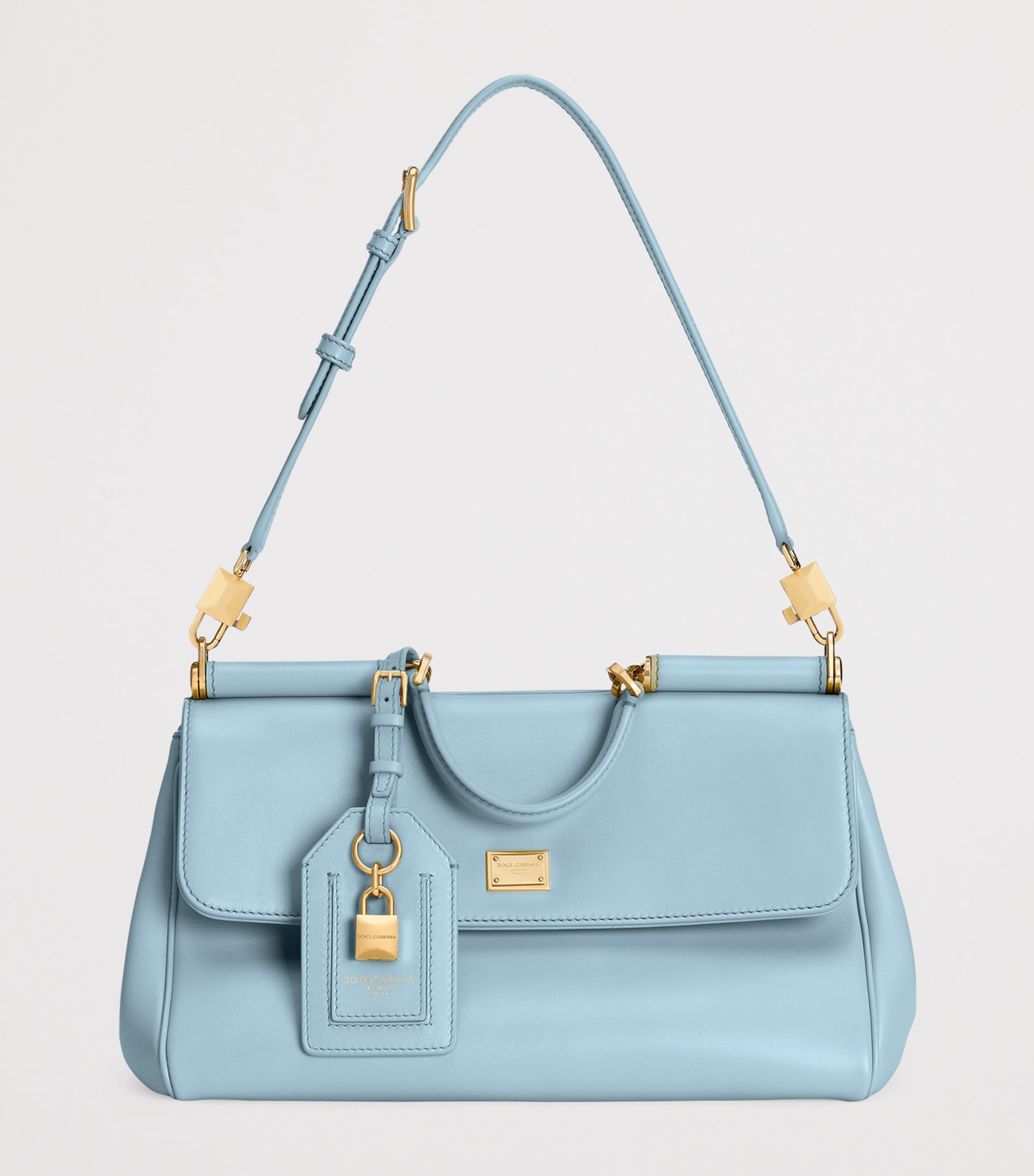 Plongé Calfskin My Sicily Top-Handle Bag 80628-LIGHT BLU Image 3