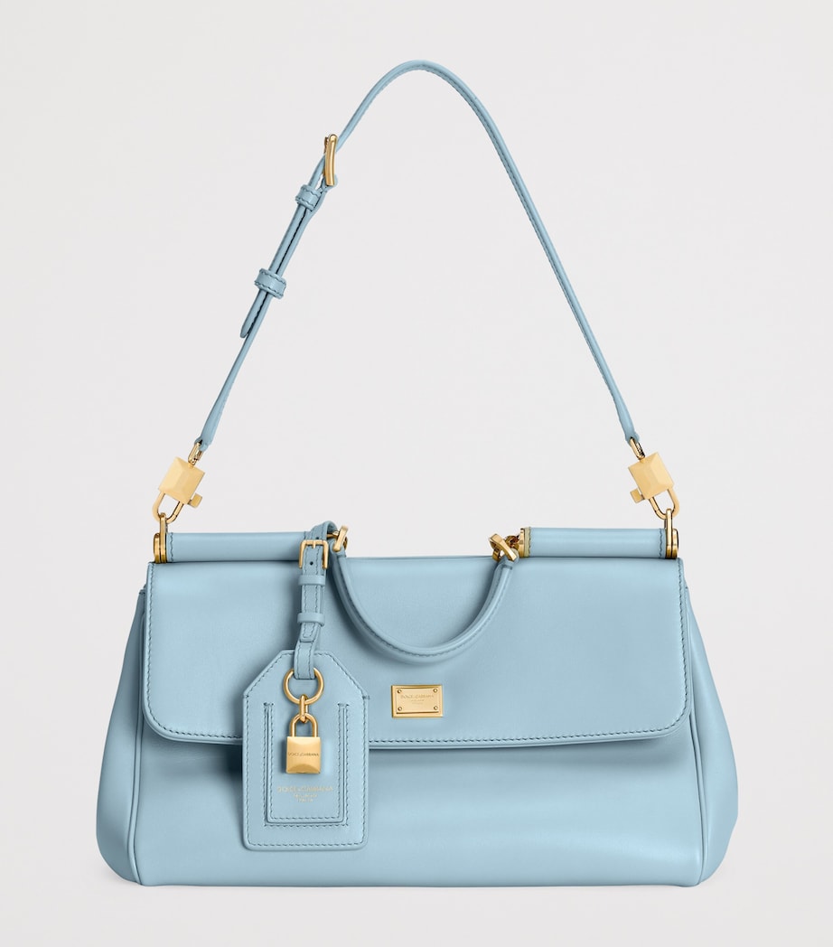 Plongé Calfskin My Sicily Top-Handle Bag 80628-LIGHT BLU Image 3