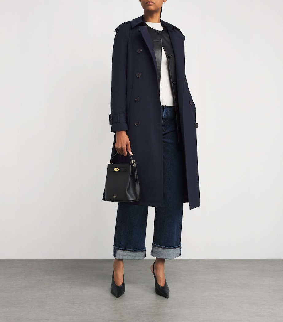 Stretch-Wool Conneley Dickey Trench Coat B0055 NAVY Image 2