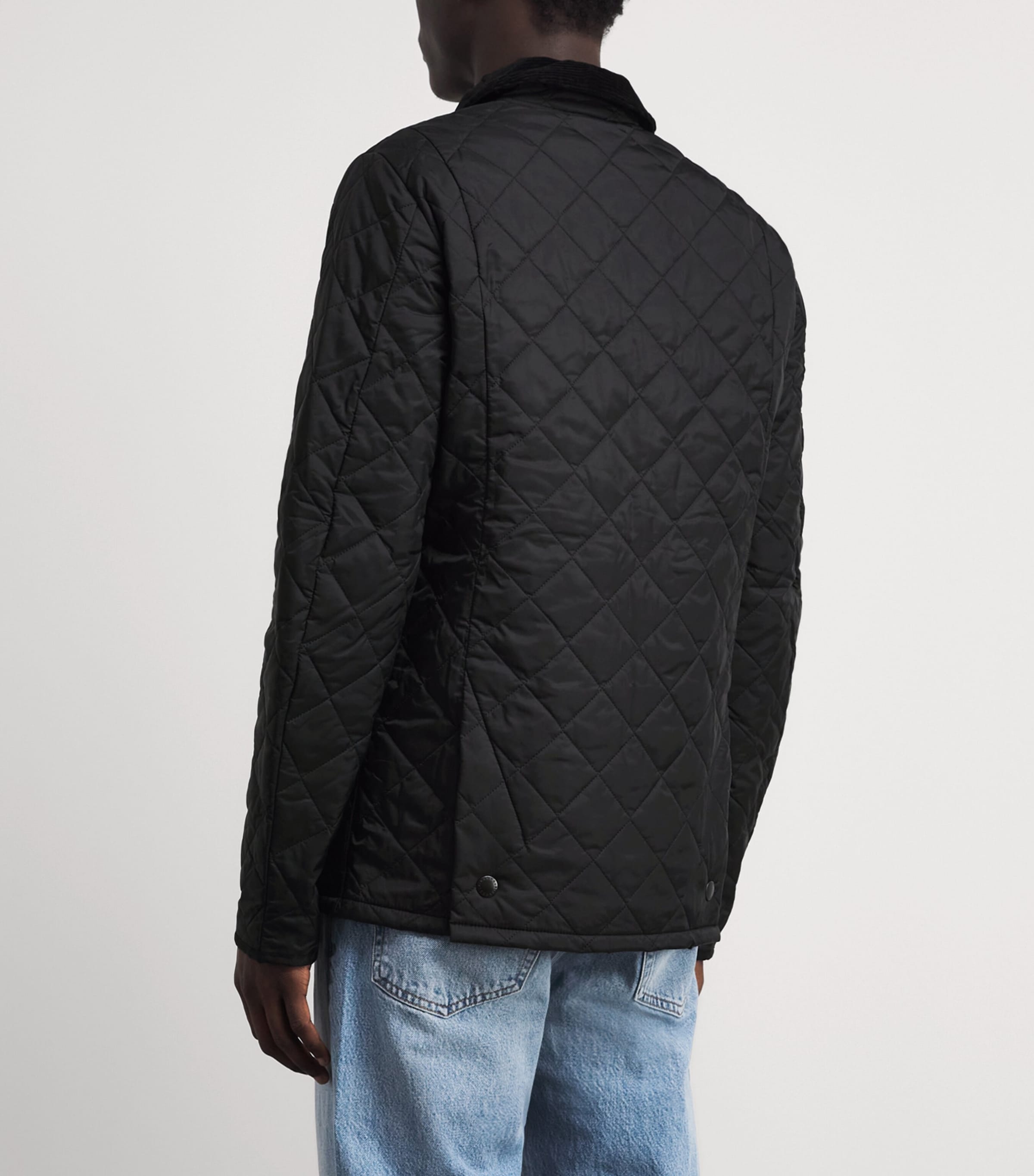 Barbour Mens Heritage Liddesdale Quilted Jacket Black Image 4