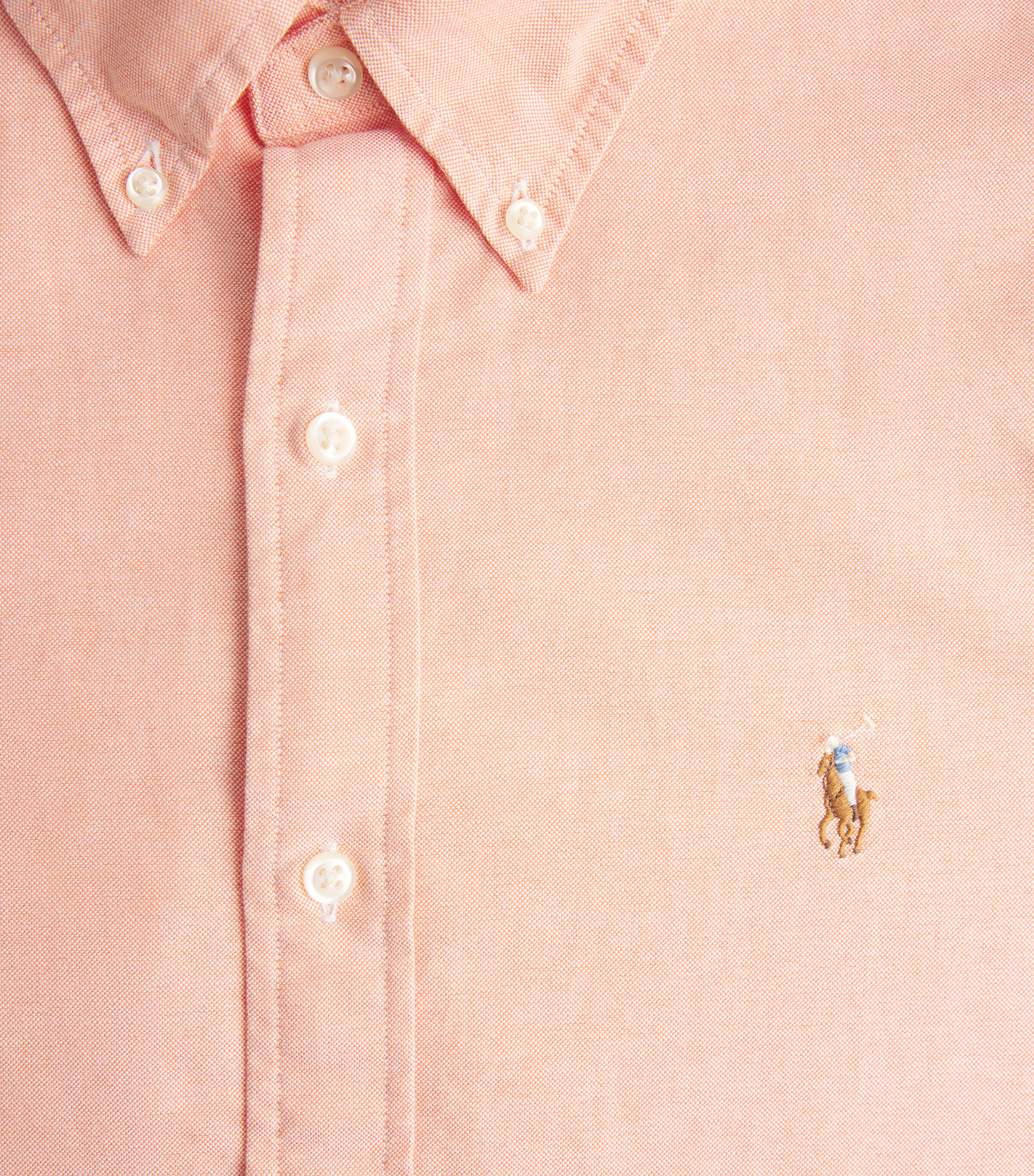 Polo Ralph Lauren Mens Custom Fit Oxford Shirt Kona Orange Image 6