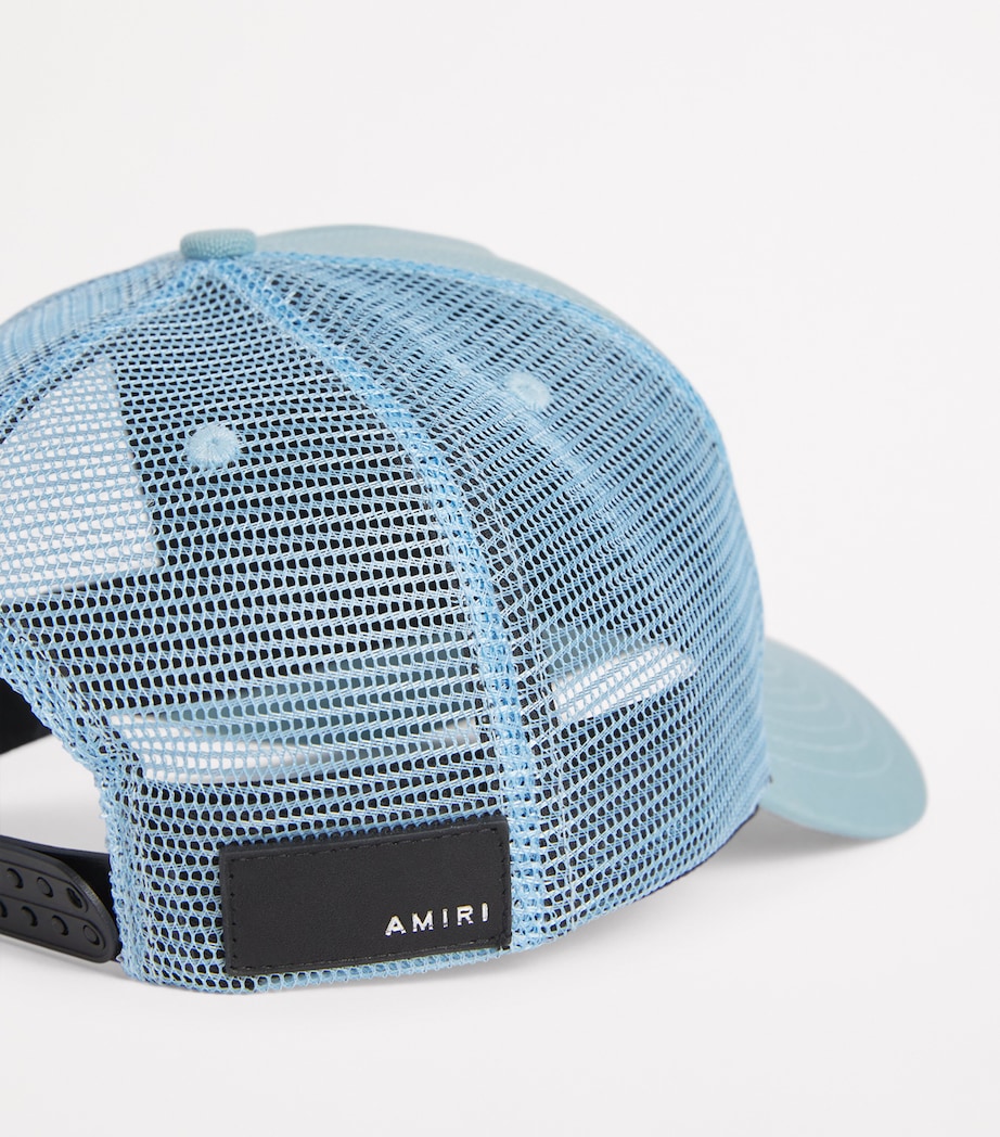 AMIRI Jazz Wolf Trucker Cap Dusty Blue Image 4
