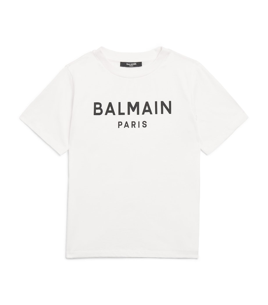 Cotton Logo T-Shirt (4-14 Years) 100NEWHITE/BLACK Image 1