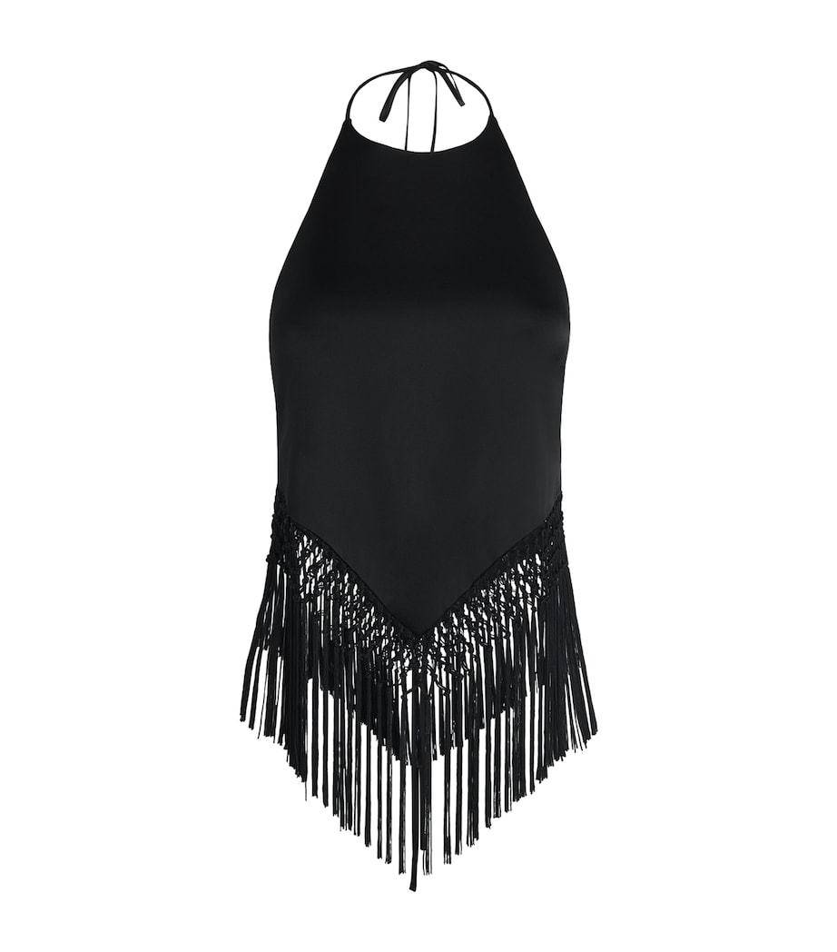 Alice+Olivia Womens Handkerchief Greta Top Black Image 1