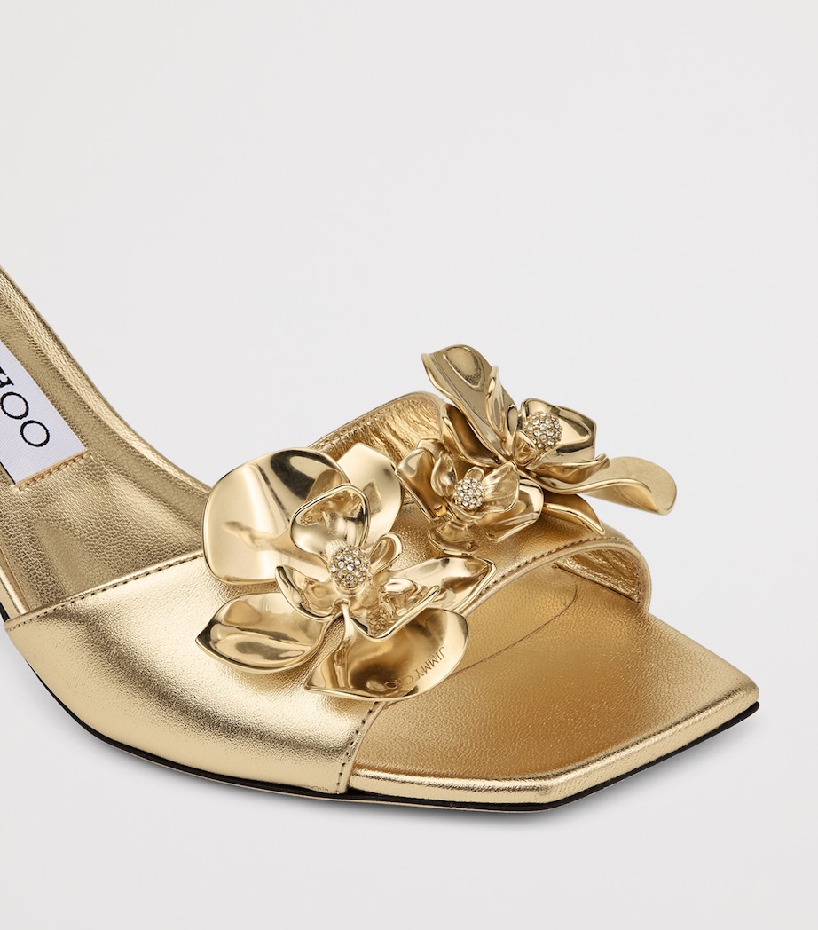 Jimmy Choo Leather Skye Heeled Mules 70 Gold/metal Mix Image 5