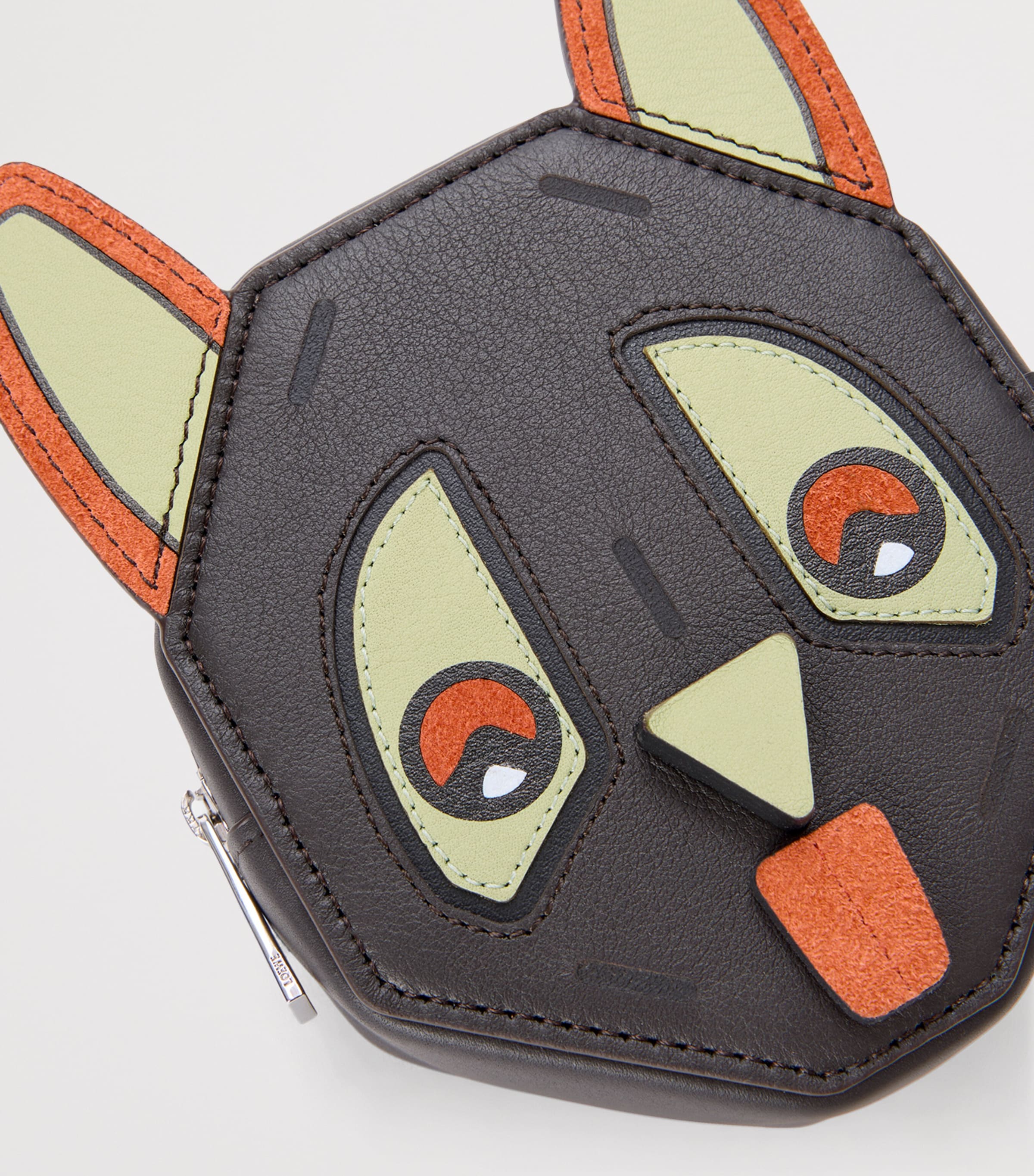 x Louis Wain Leather Futurist Cat Coin Purse CHARCOAL Image 5