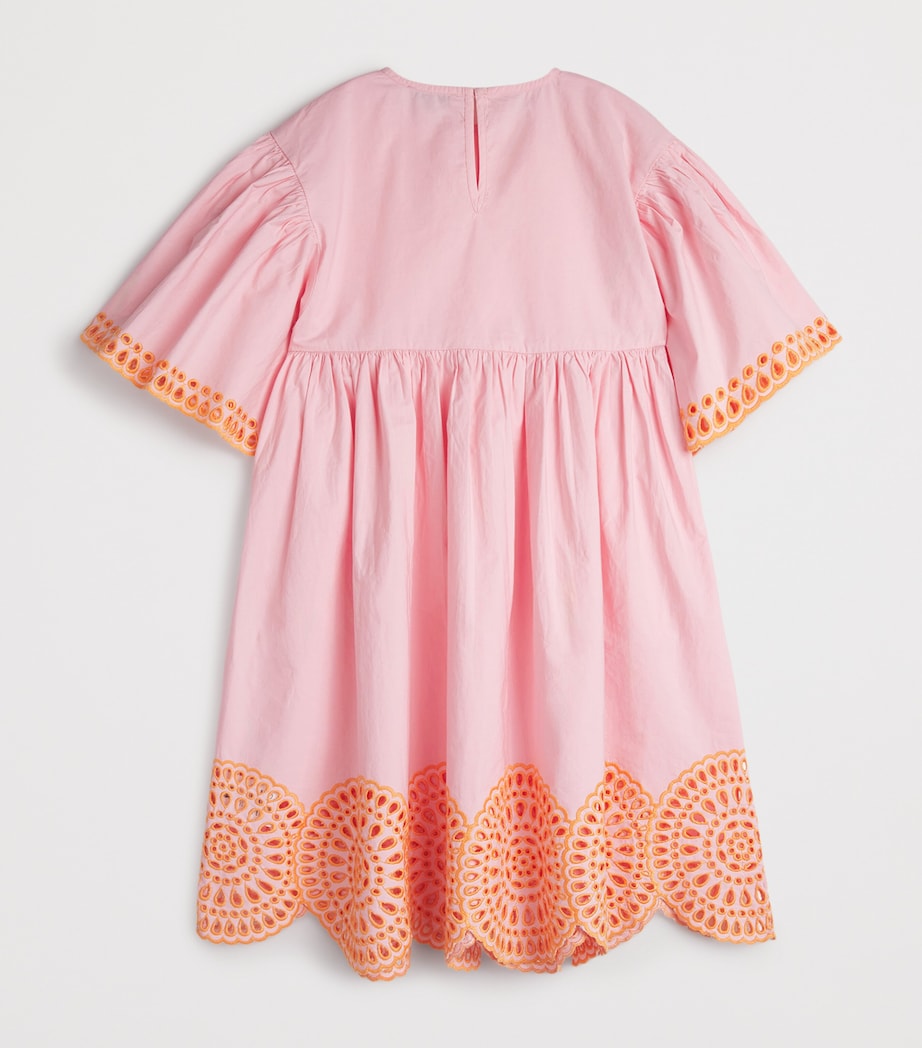 Organic Cotton Embroidered Dress (3-14 Years) 51RROSA Image 2