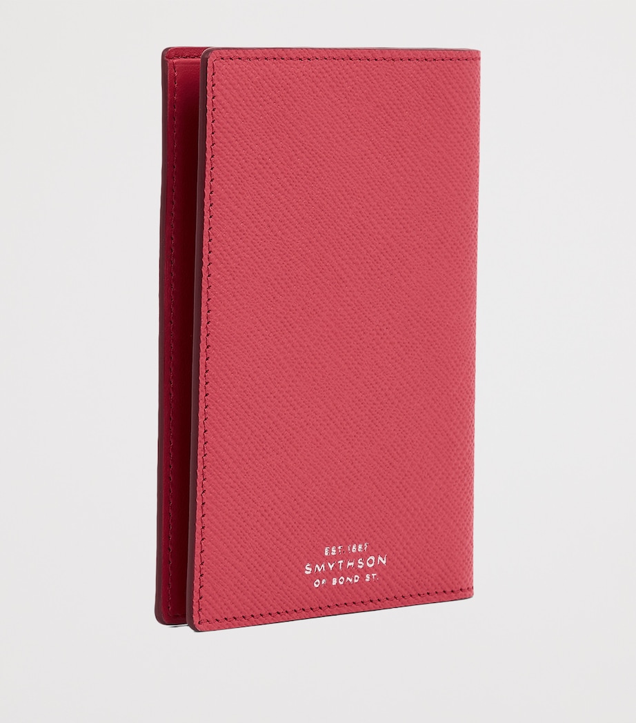 Panama Leather Passport Holder RASPBERRY Image 3