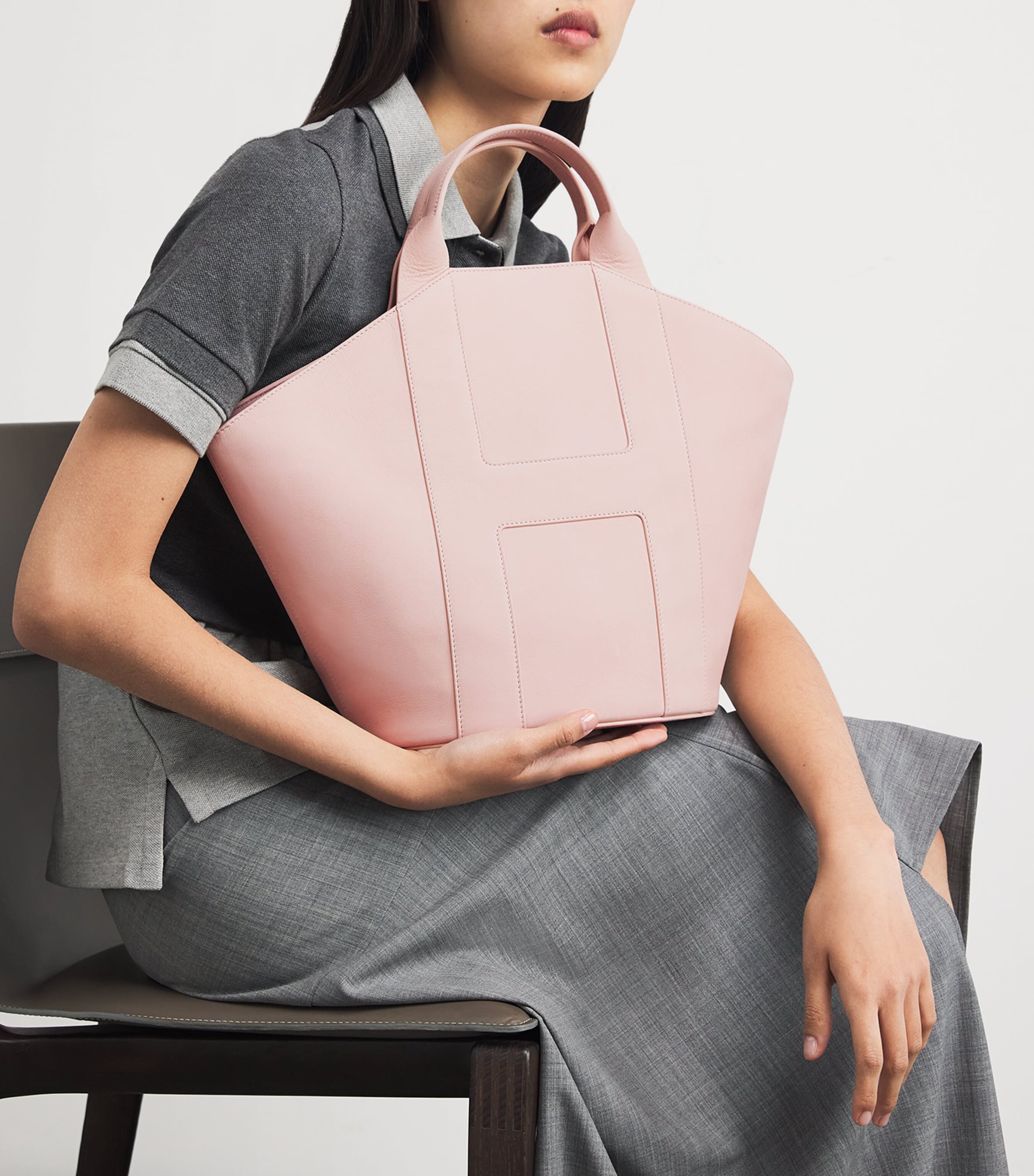 Medium Suede Tote Bag PINK Image 2