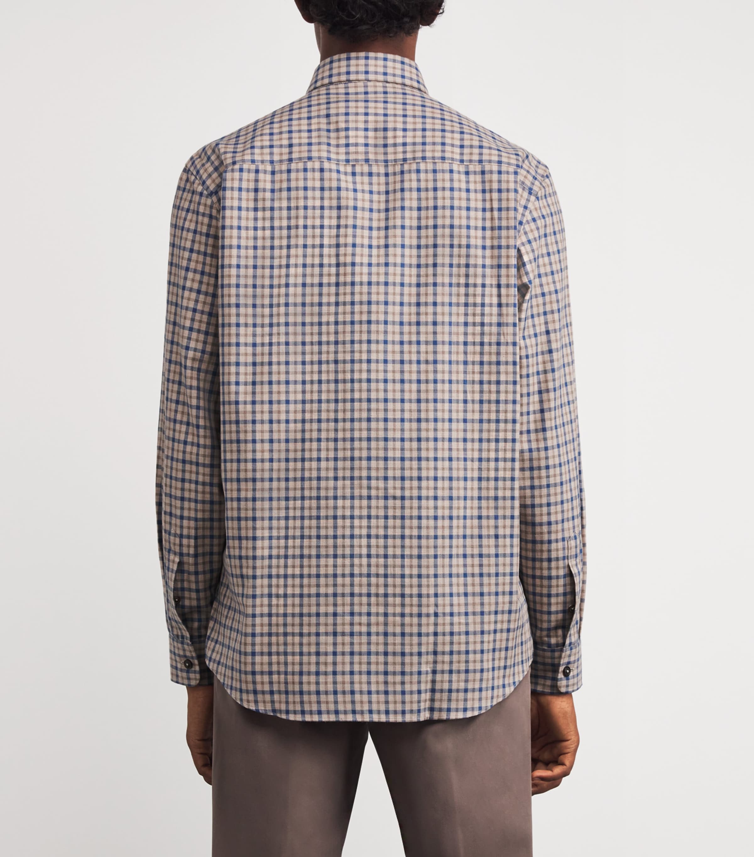 Cotton Check Shirt DOVE Image 4