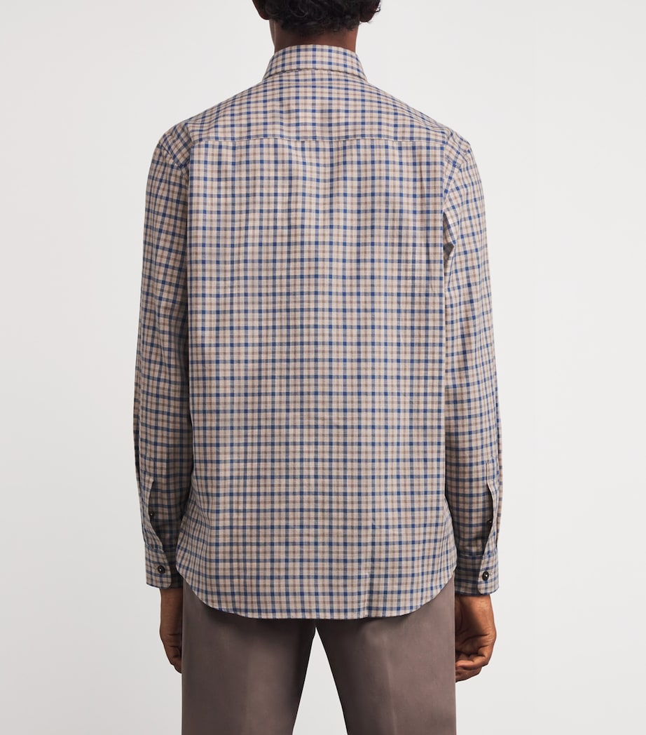 Cotton Check Shirt DOVE Image 4