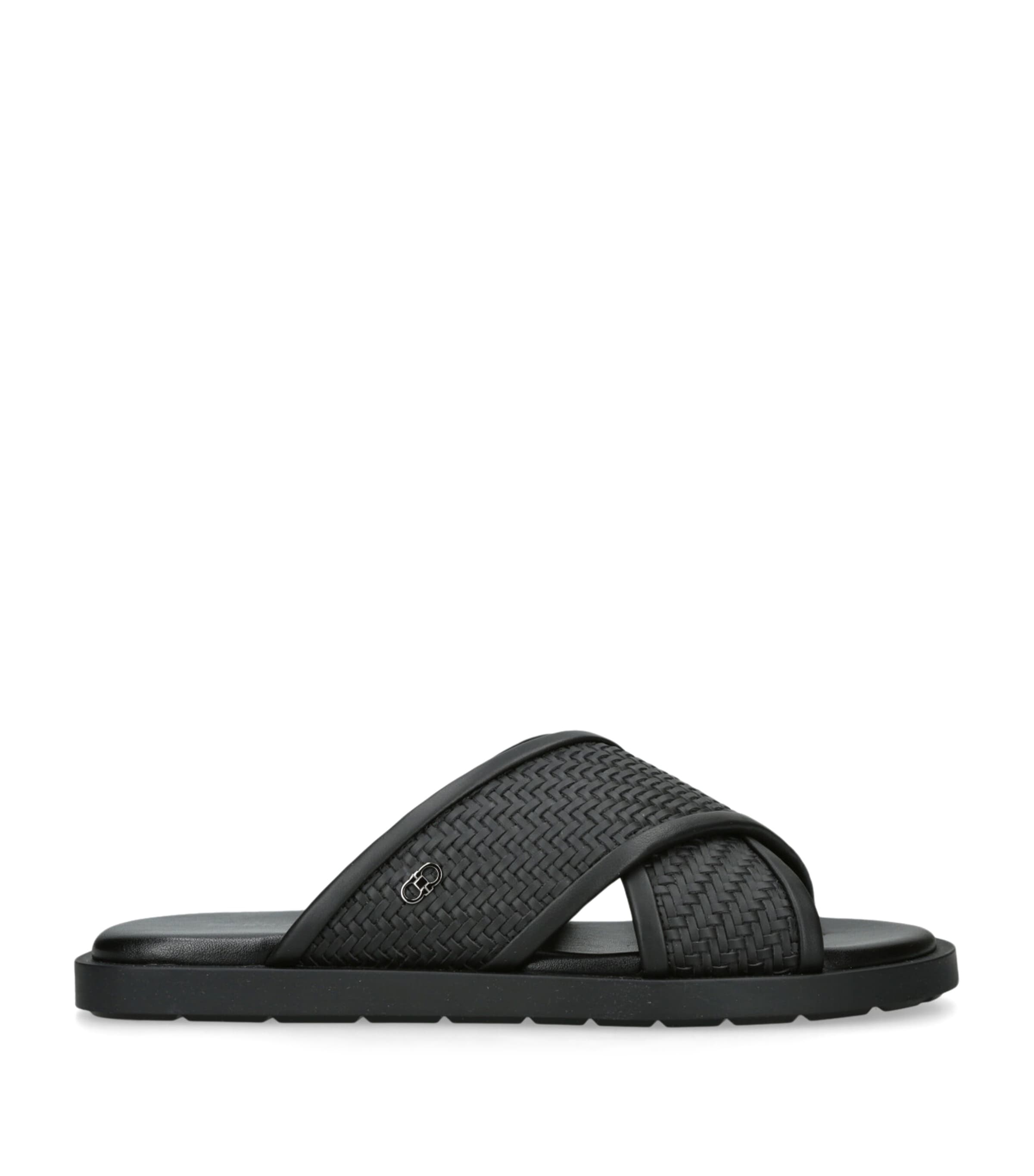 Salvatore Ferragamo Leather Brise 2 Sandals Black Image 1