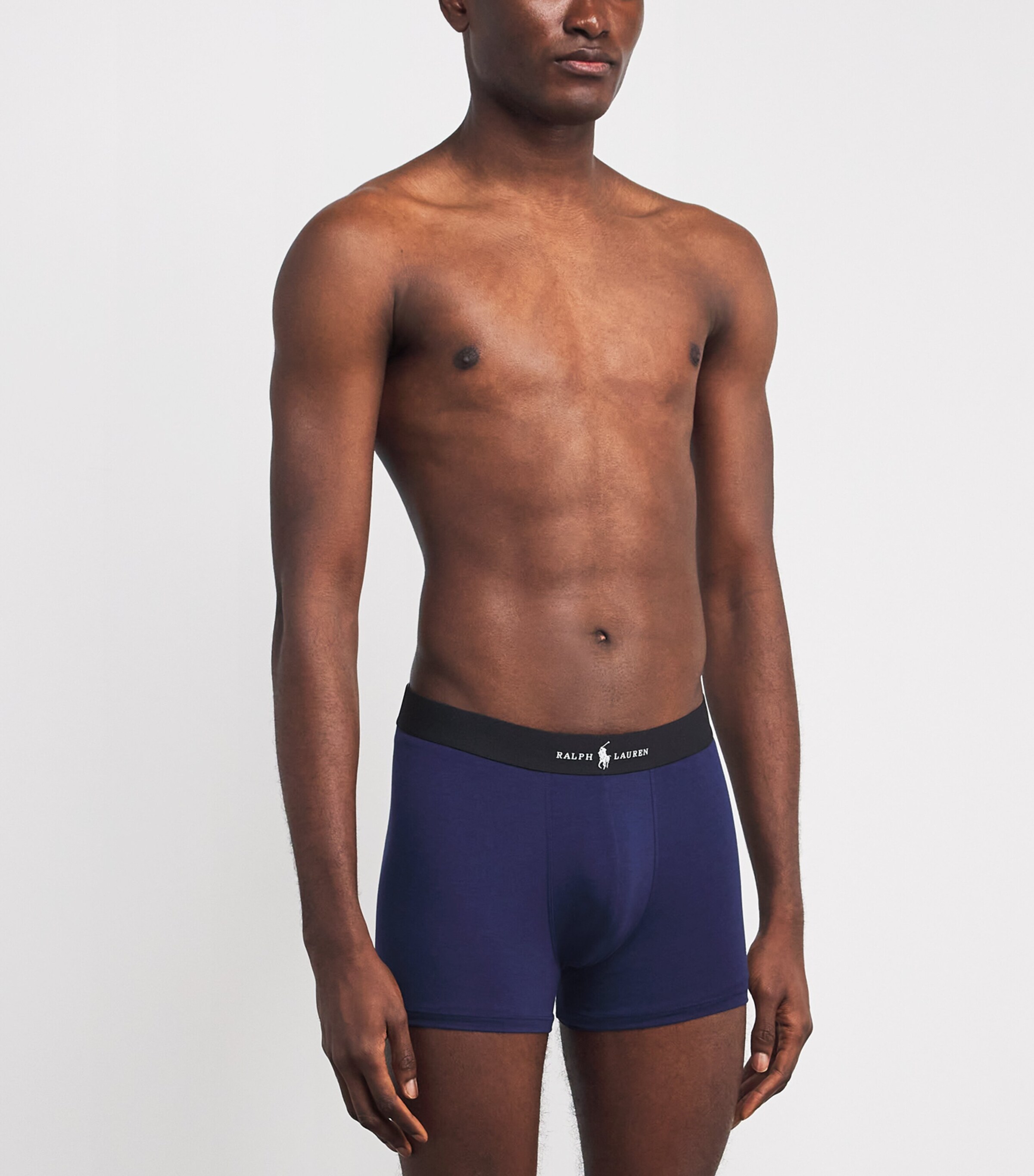 Cotton-Blend Premium Trunks (Pack of 3) NVY/ISL BLU/AND HTR Image 2