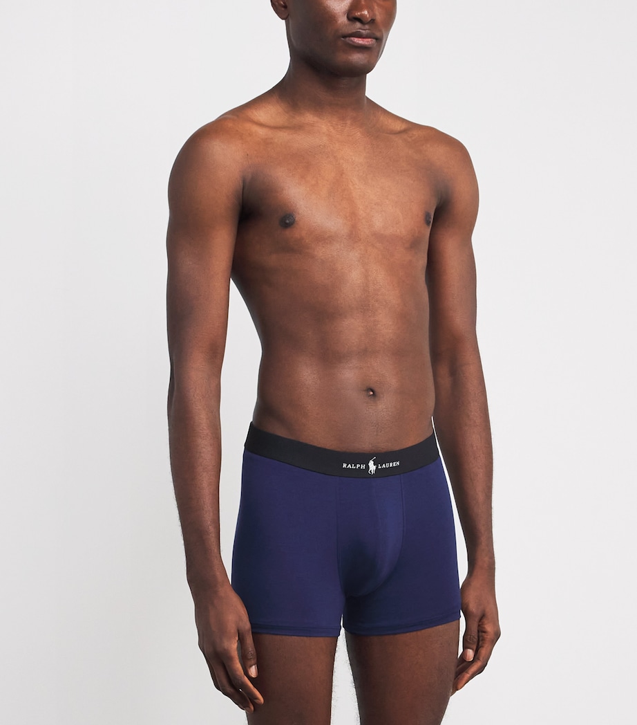 Cotton-Blend Premium Trunks (Pack of 3) NVY/ISL BLU/AND HTR Image 2