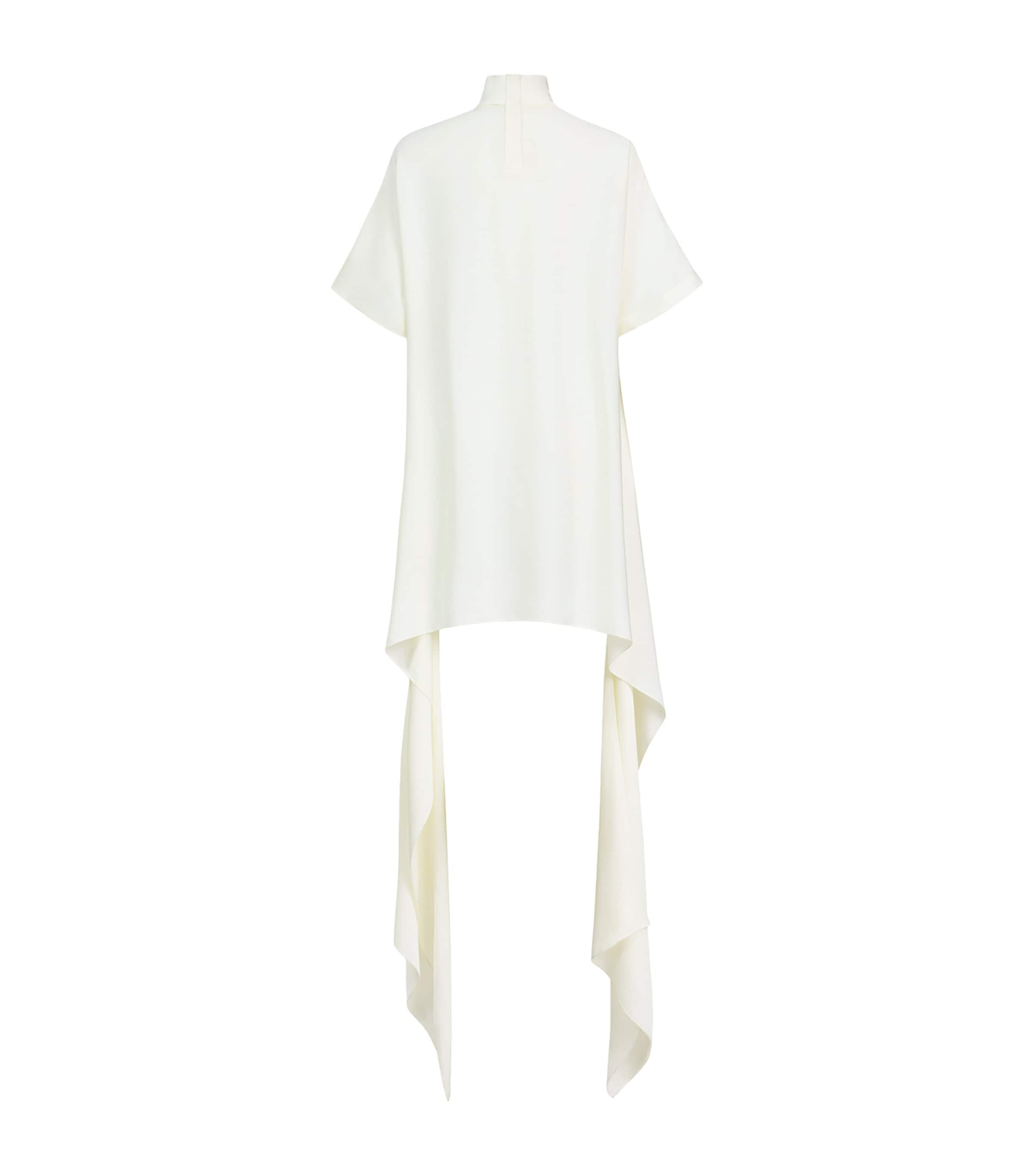Alaïa Womens High-Low Hem Cady Top Creamy White Image 1