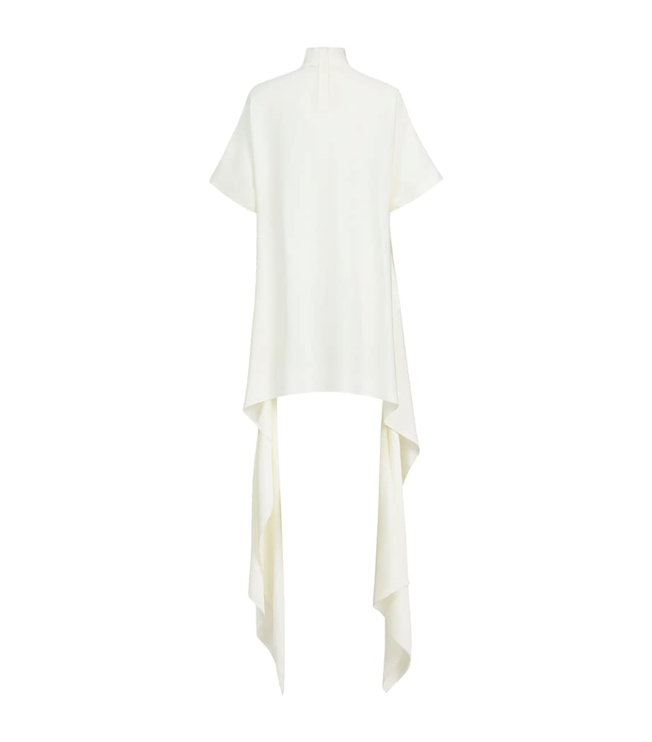 Alaïa Womens High-Low Hem Cady Top Creamy White Image 1