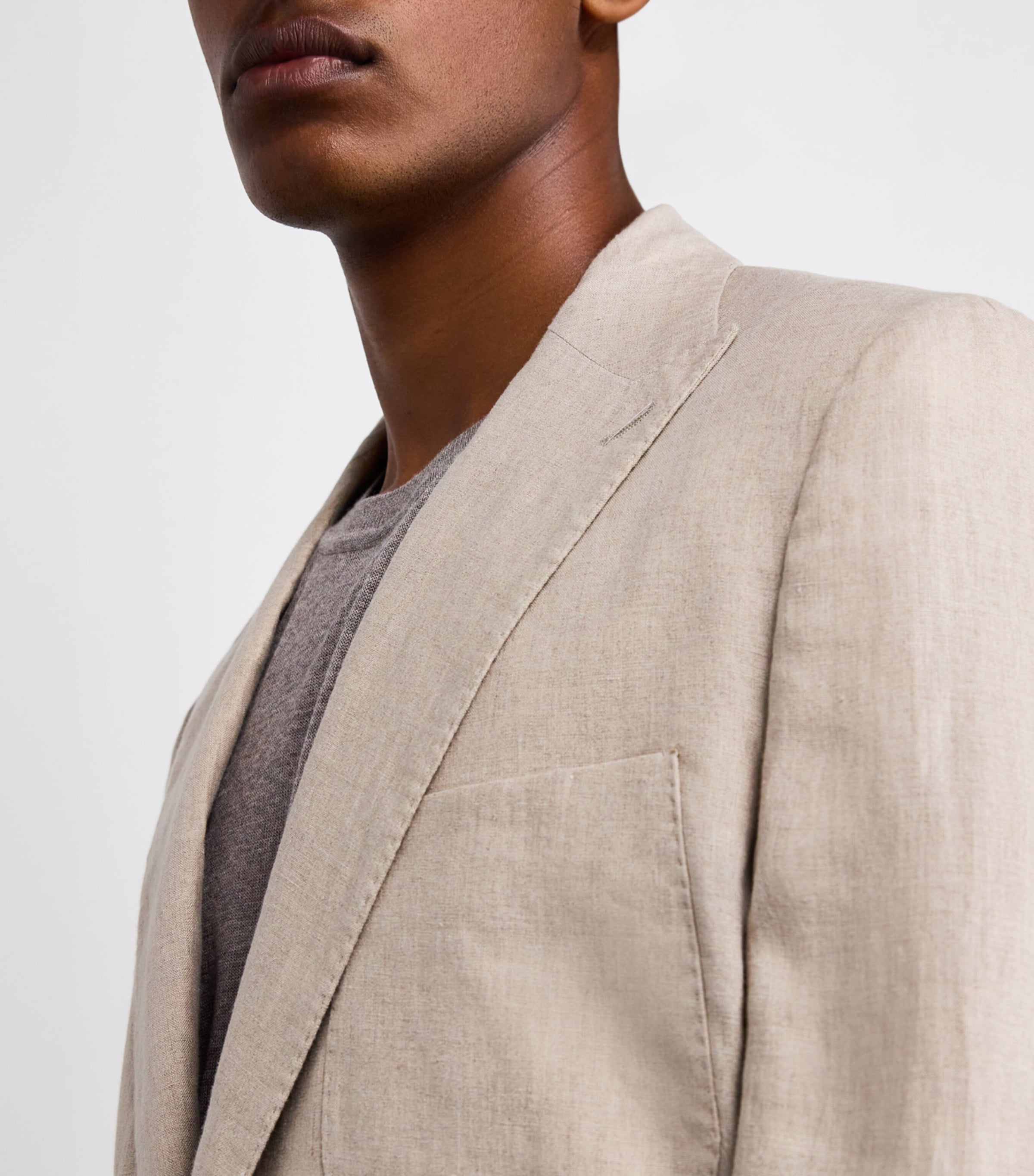 x Harrods Linen Blazer SABBIA Image 6