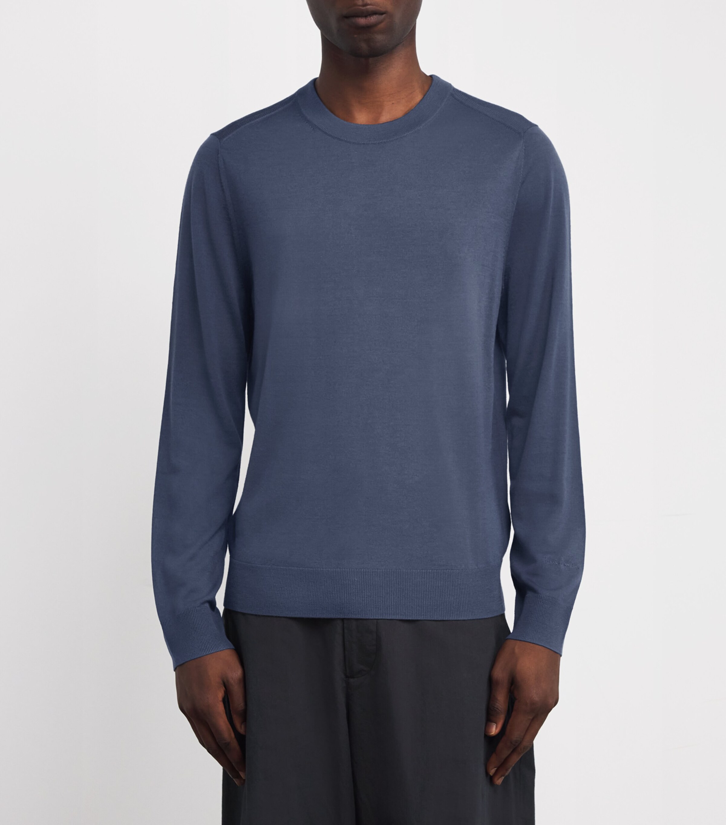 Merino Crew-Neck Sweater 44C_PETROL BLUE Image 3