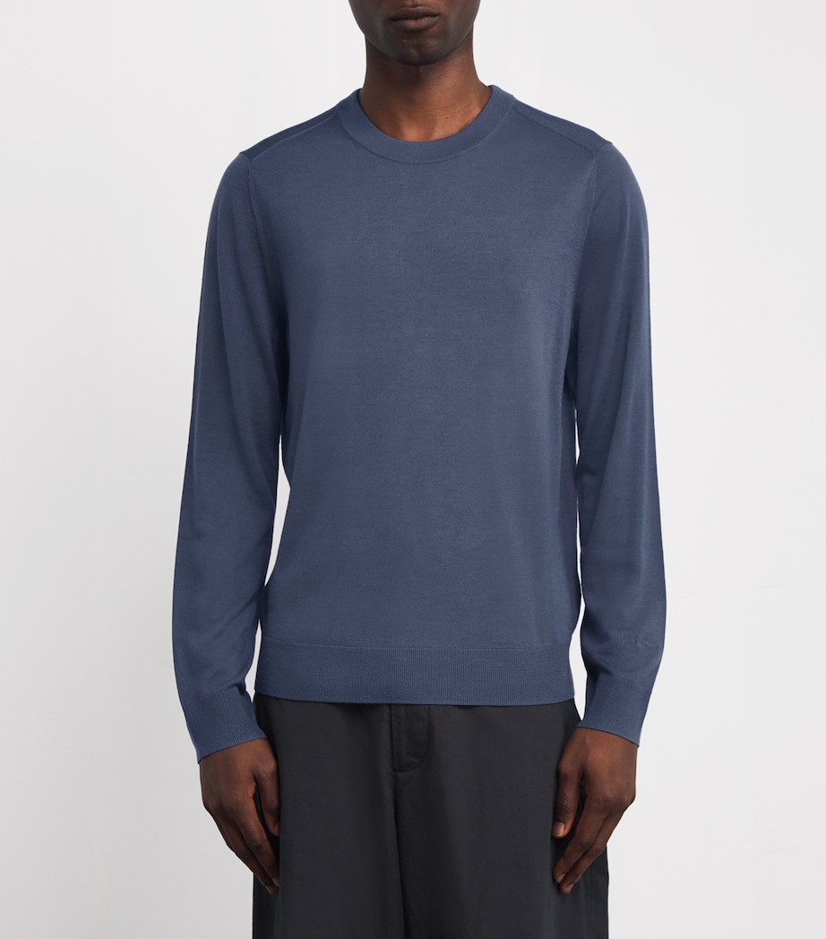 Merino Crew-Neck Sweater 44C_PETROL BLUE Image 3