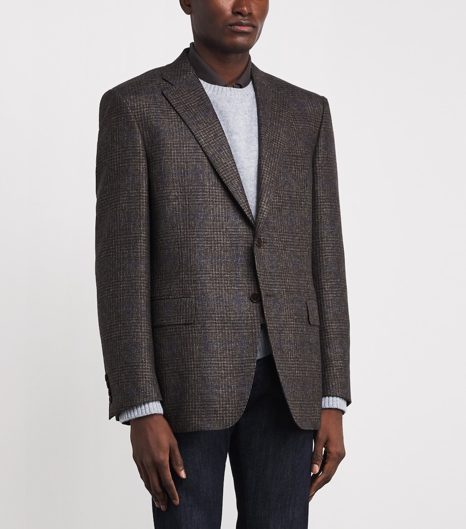 Wool Check Jacquard Blazer 502 Image 3