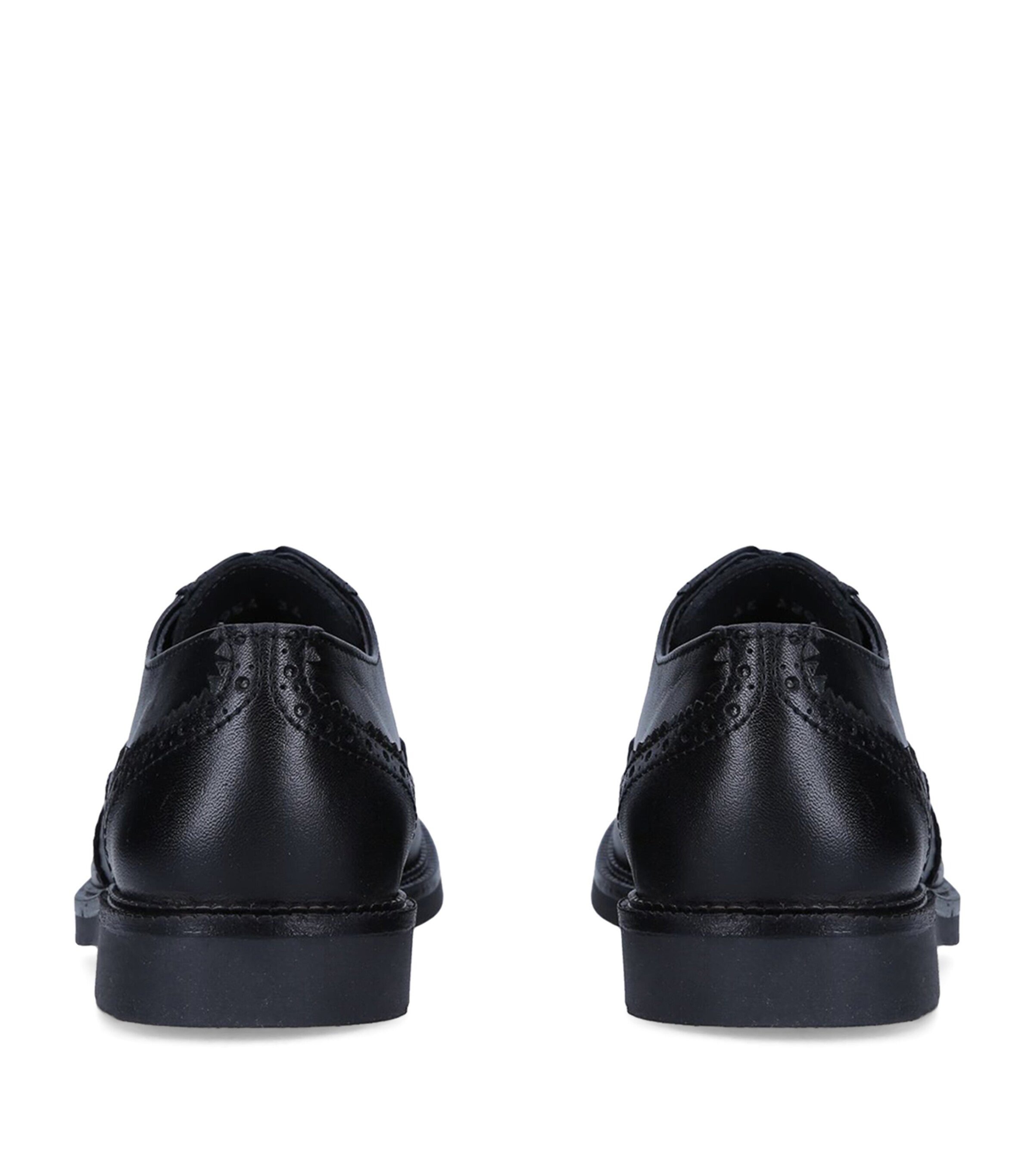 papouelli Leather Riley School Shoes Black Image 2