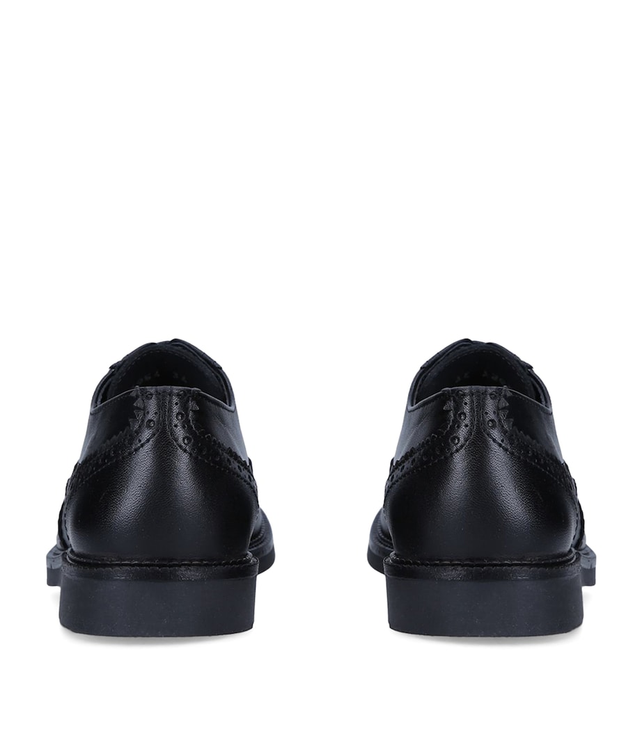papouelli Leather Riley School Shoes Black Image 2