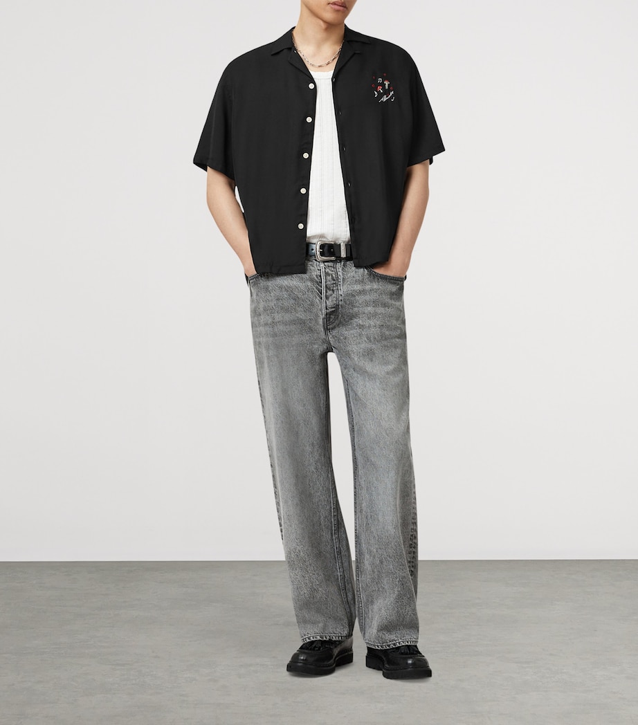 Embroidered Fungi Shirt JET BLACK Image 6