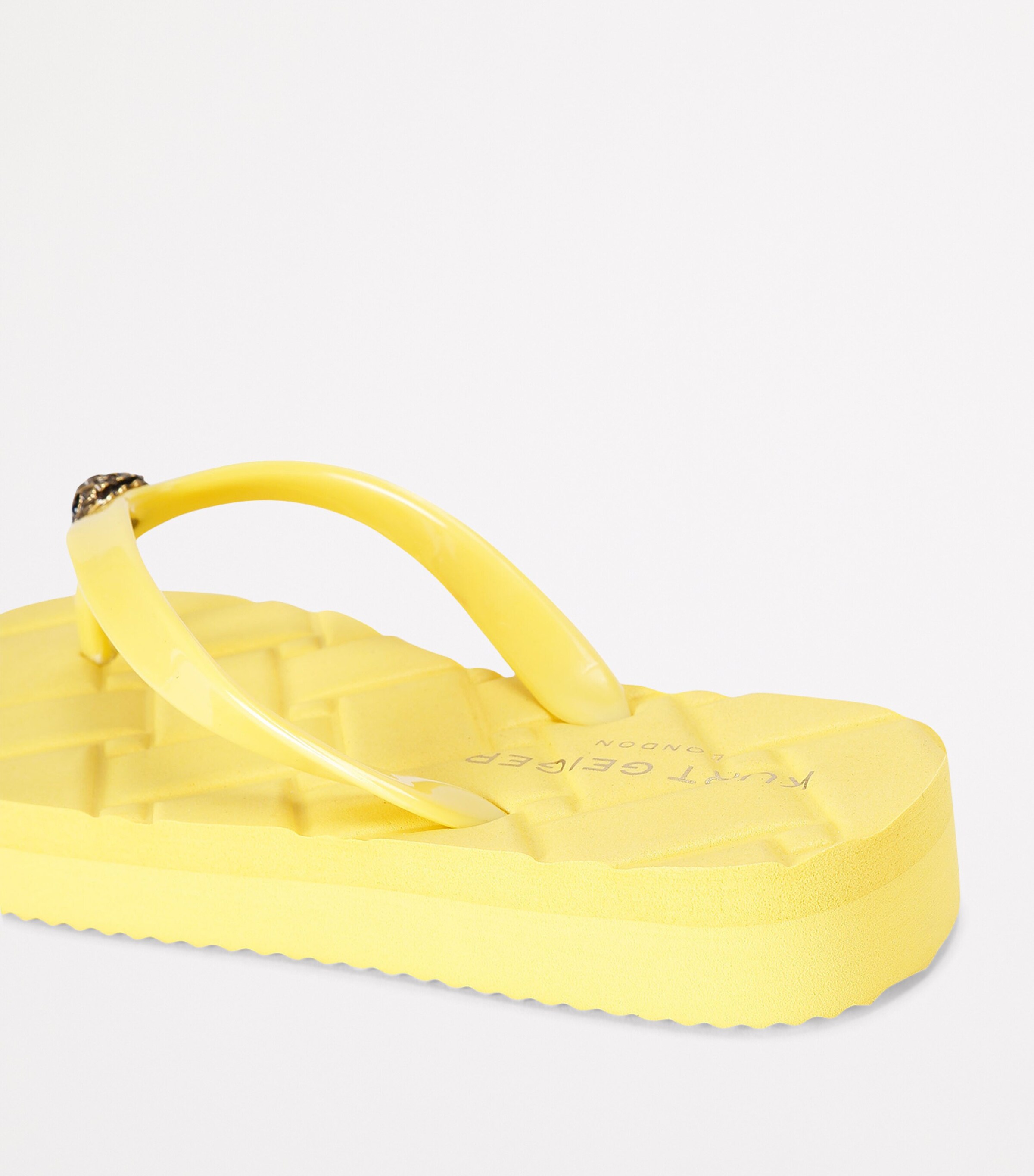 Kurt Geiger London Kensington Q Flip Flops Yellow Image 2