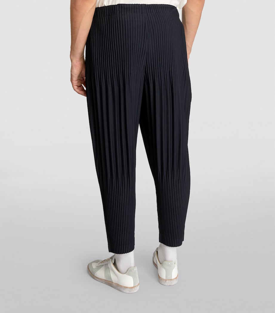 Homme Plissé Issey Miyake Mens Pleated Tapered Trousers Navy Image 4