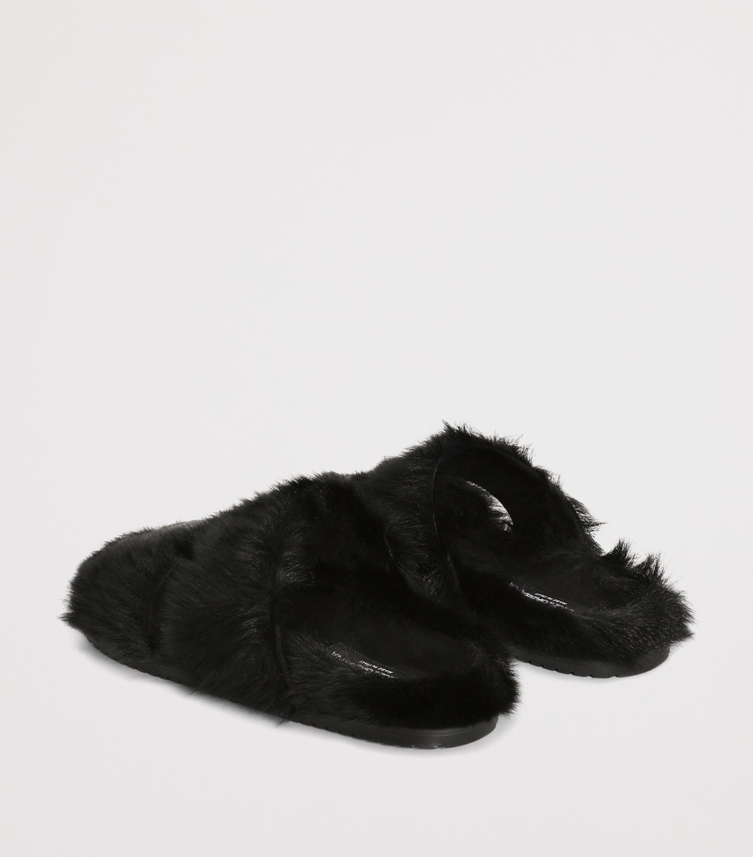 Dolce&Gabbana Kid Goat Sandals Black Image 3
