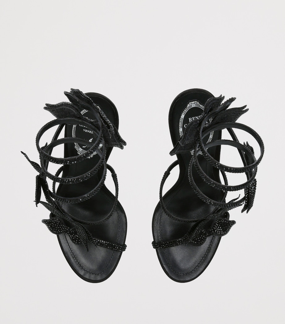 Crystal Bow Cleo Sandals 105 BLACK Image 4