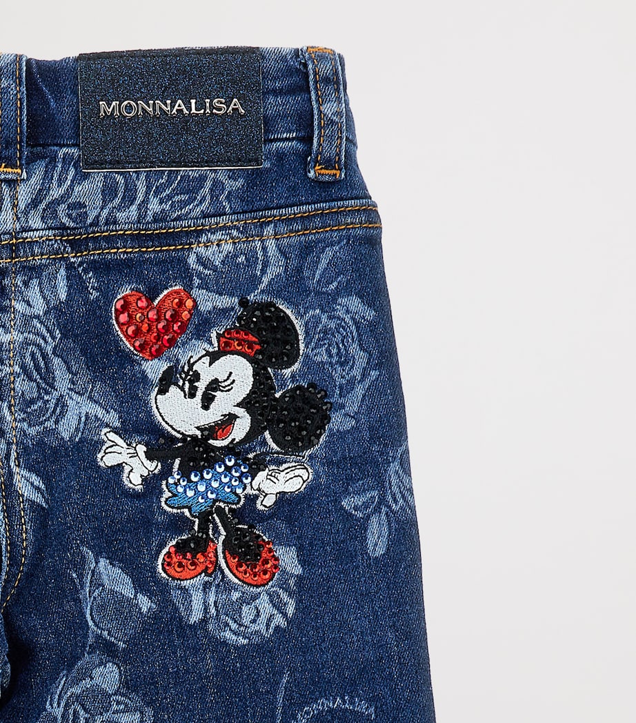 x Disney Minnie Mouse Rose Jeans (2-12 Years) DARK STONE DENIM Image 3