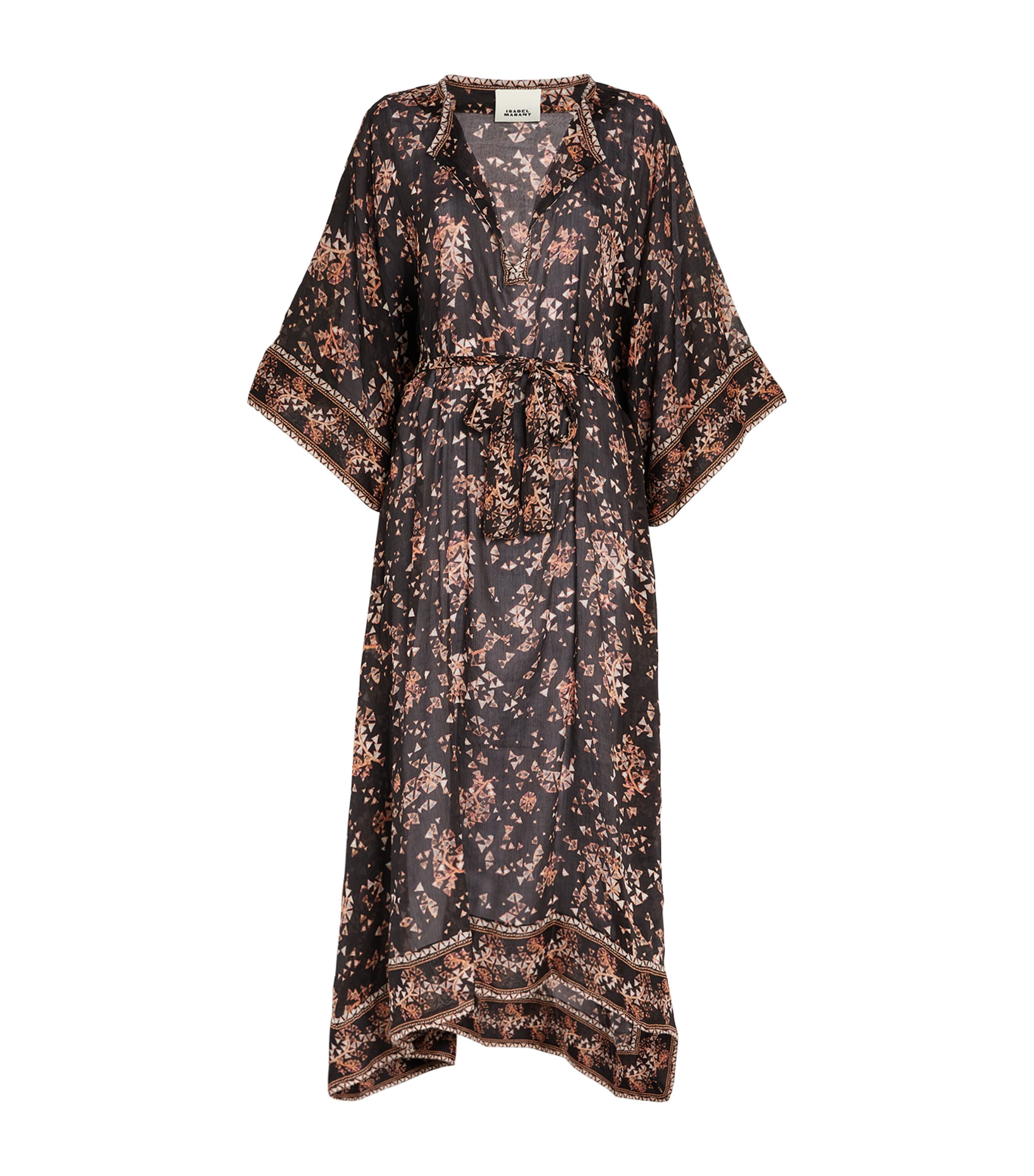 Isabel Marant Cotton-silk Amira Maxi Dress In Black