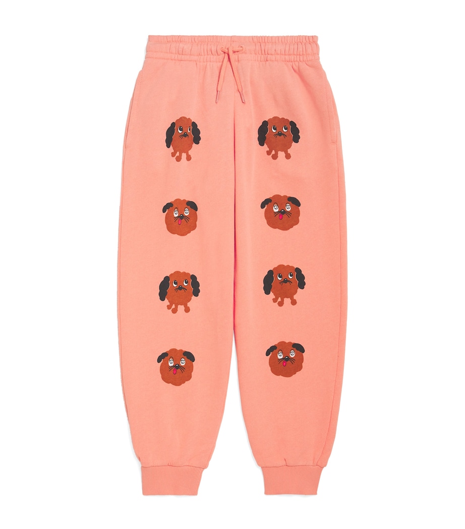Organic Cotton Doggies Print Sweatpants (3-11 Years) 28PINK Image 1