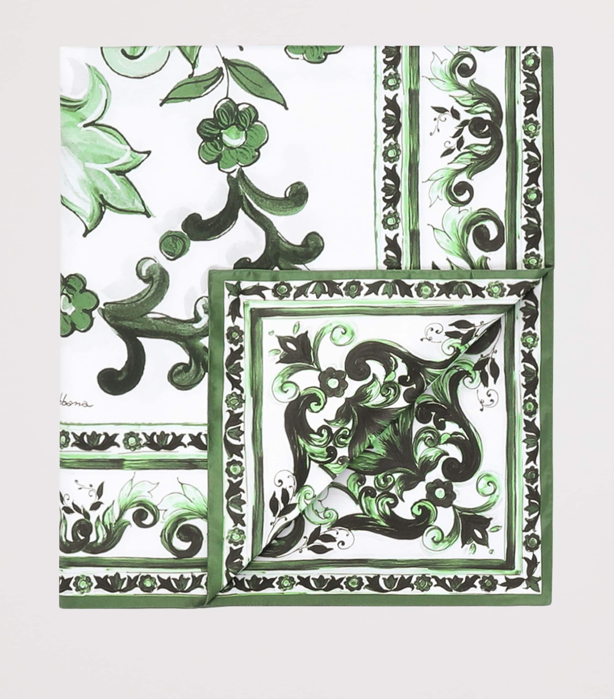 Cotton Majolica King Duvet Cover (260cm x 220cm) UV011-MAIOLICA VERDE Image 2