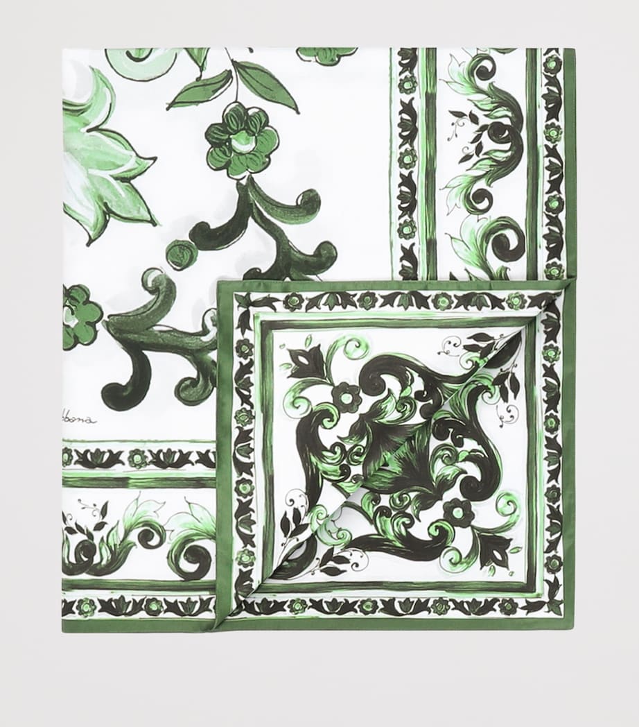 Cotton Majolica King Duvet Cover (260cm x 220cm) UV011-MAIOLICA VERDE Image 2