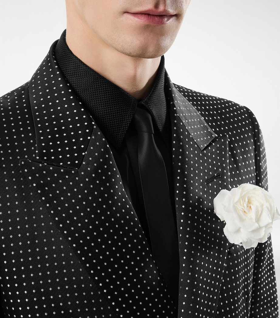 Mulberry Silk Dotted Blazer NNL Image 2